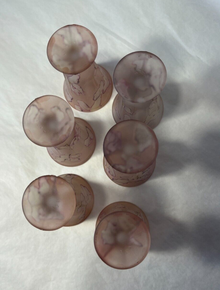 Six (6) Italian Hand Decorated Cordial Glasses - 3" tall - Image 8