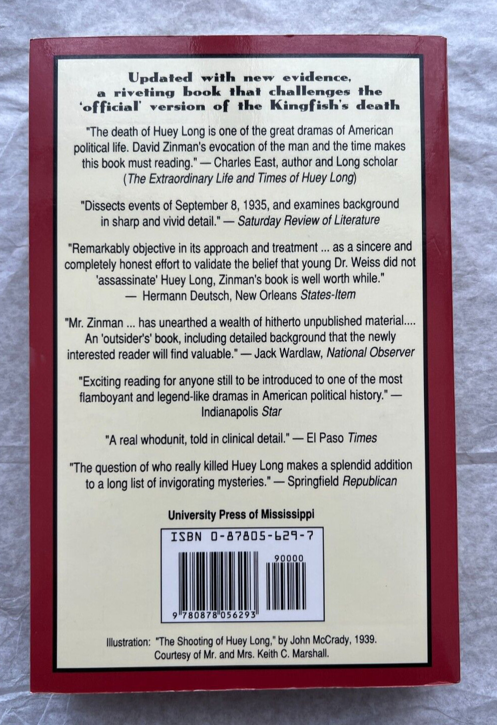 The Day Huey Long Was Shot - David Zinman - (1993 Paperback) -  Pristine, Unread - Image 8