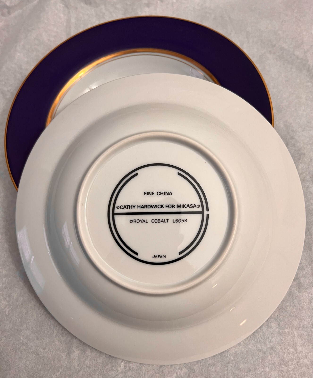 Cathy Hardwick Mikasa Royal Cobalt Blue 8 3/8" Soup /Salad / Cereal Bowls L6058 - Image 2