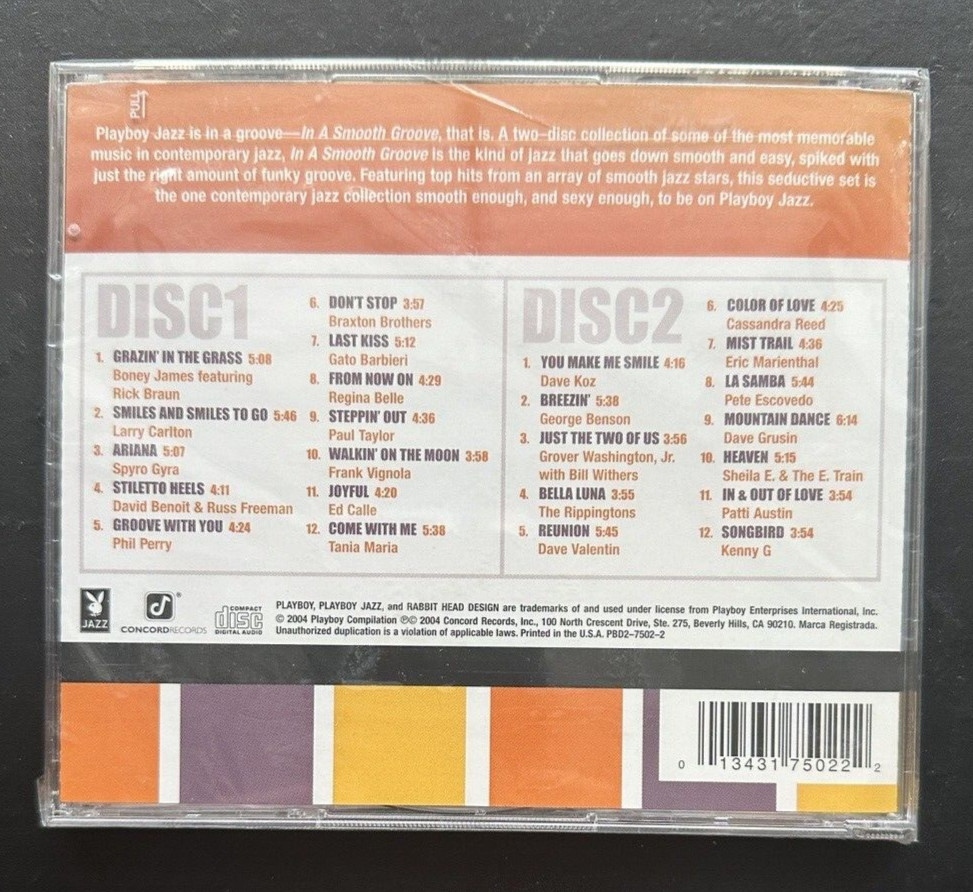 SEALED: In A Smooth Groove -Playboy Jazz - PBD2-7502-2 - Image 1