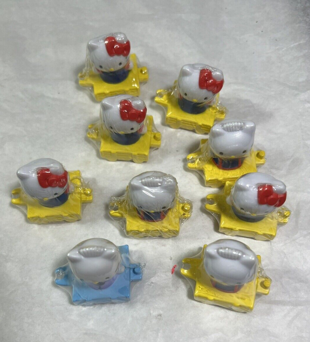 Nine (9) Hello Kitty Nestle Ice Cream Trolley Mini Toys  - Sealed in Plastic - Image 4