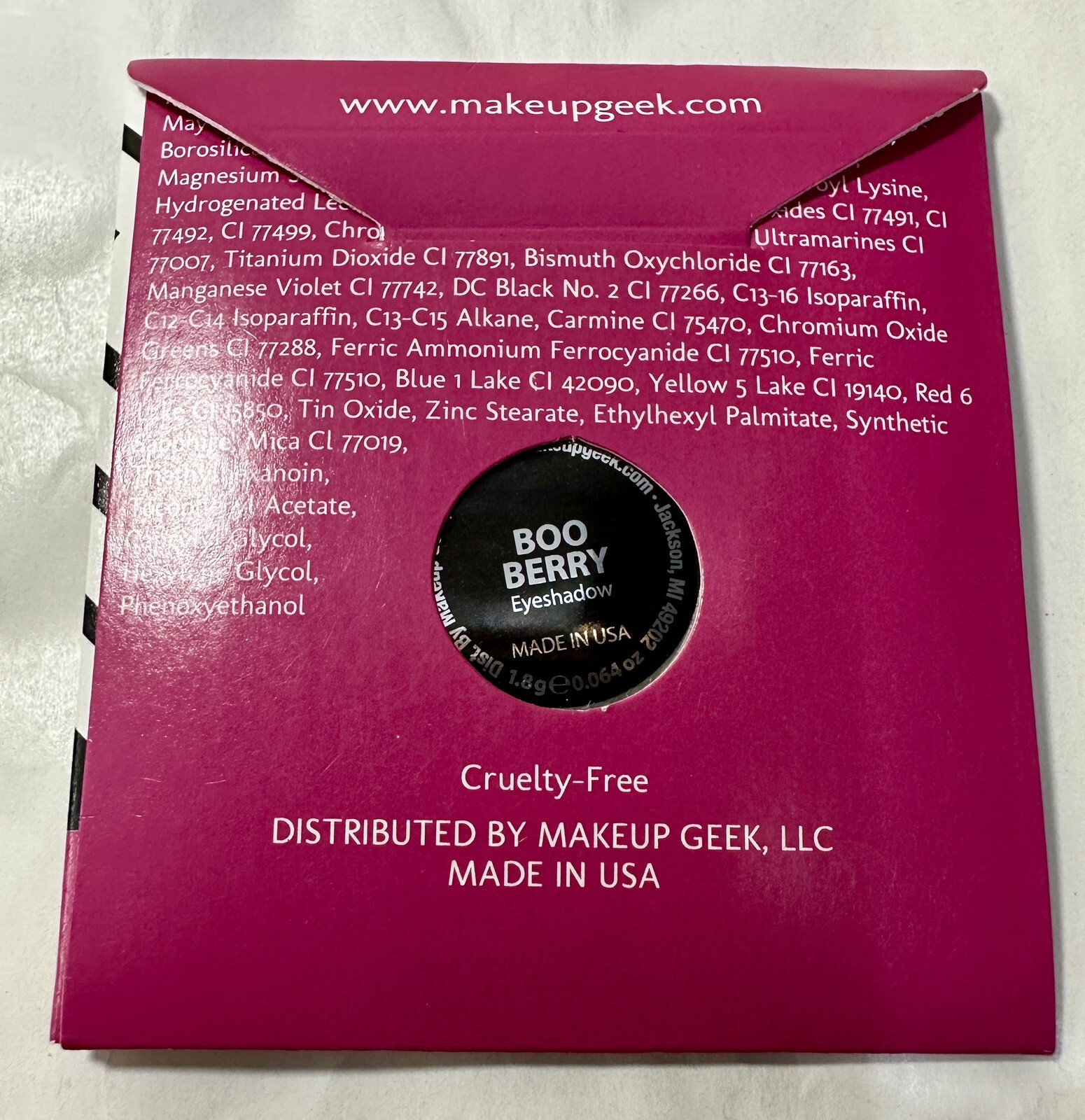 Makeup Geek Pressed Eyeshadow Pan - Boo Berry - New, Discontinued - Image 1