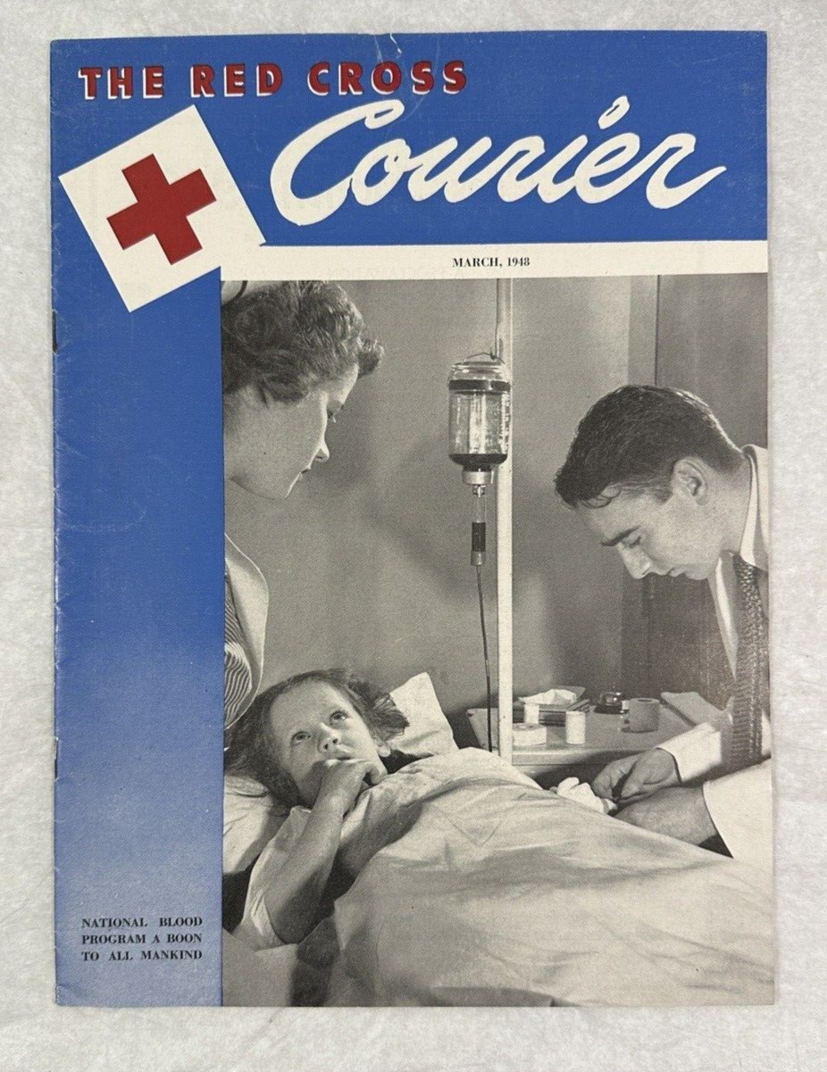 1948 March Red Cross Courier Magazine - National Blood Program a Boon to Mankind