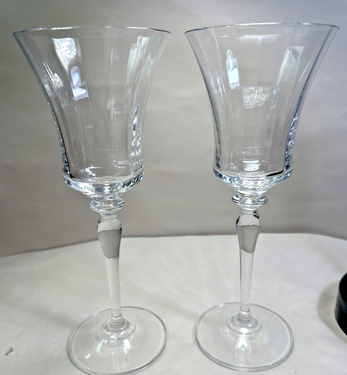 Mikasa Crystal Jamestown Wine Glasses / Water Goblets - Set of Two - EUC
