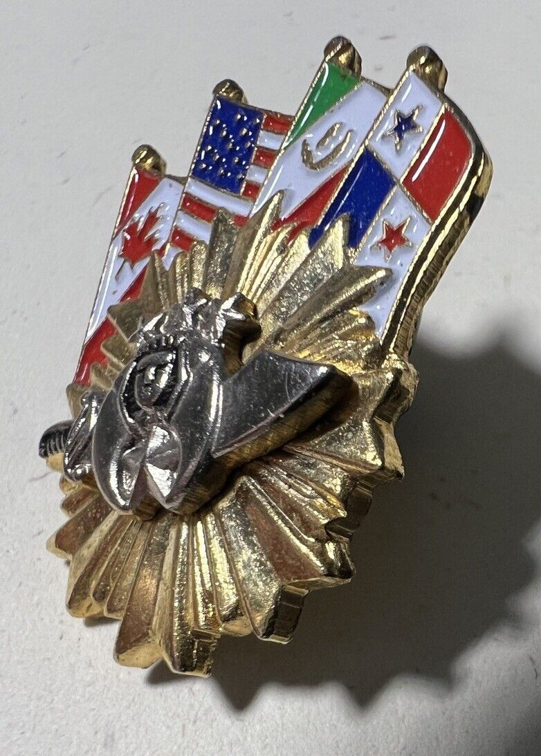 Shriner Lapel Pin with Four Flags - Image 4