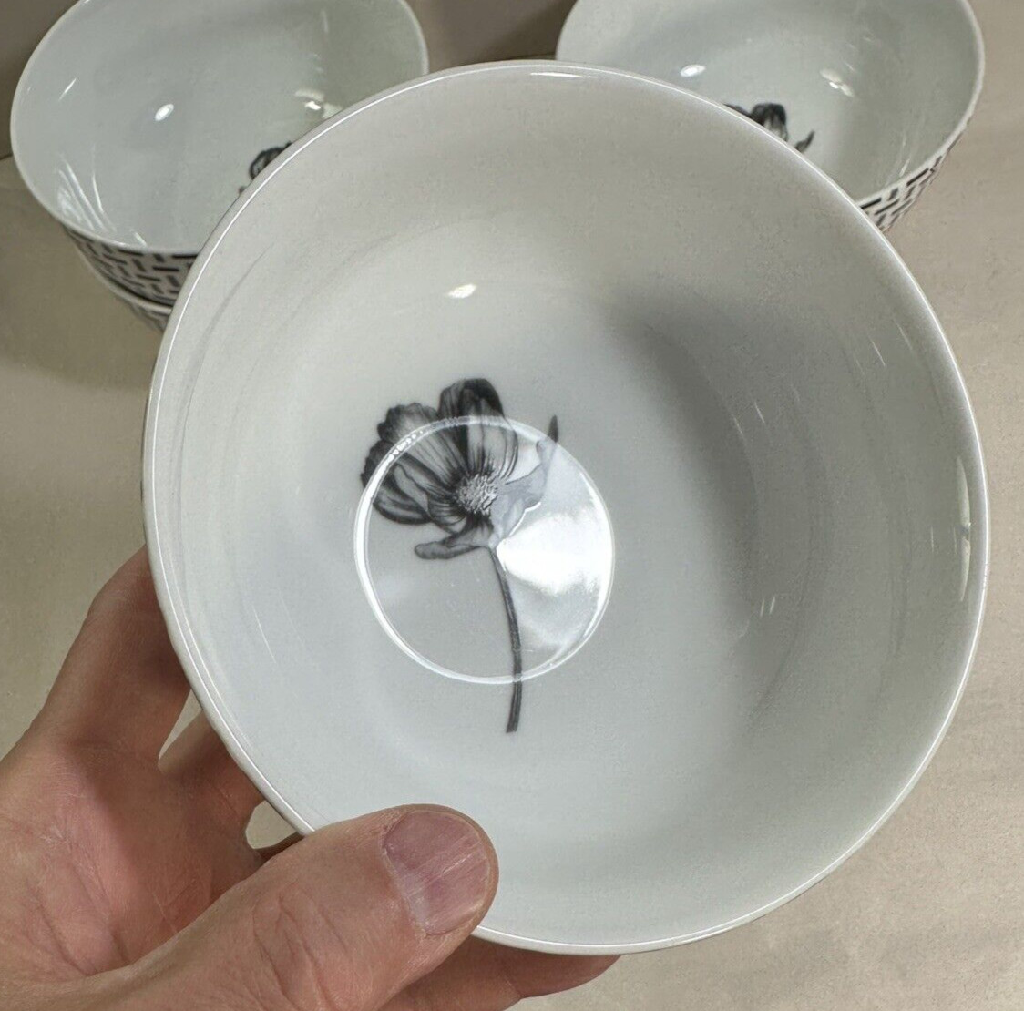 Stella Pattern by Spode Home Cereal Soup Deep Bowls Set of 4 - Image 1