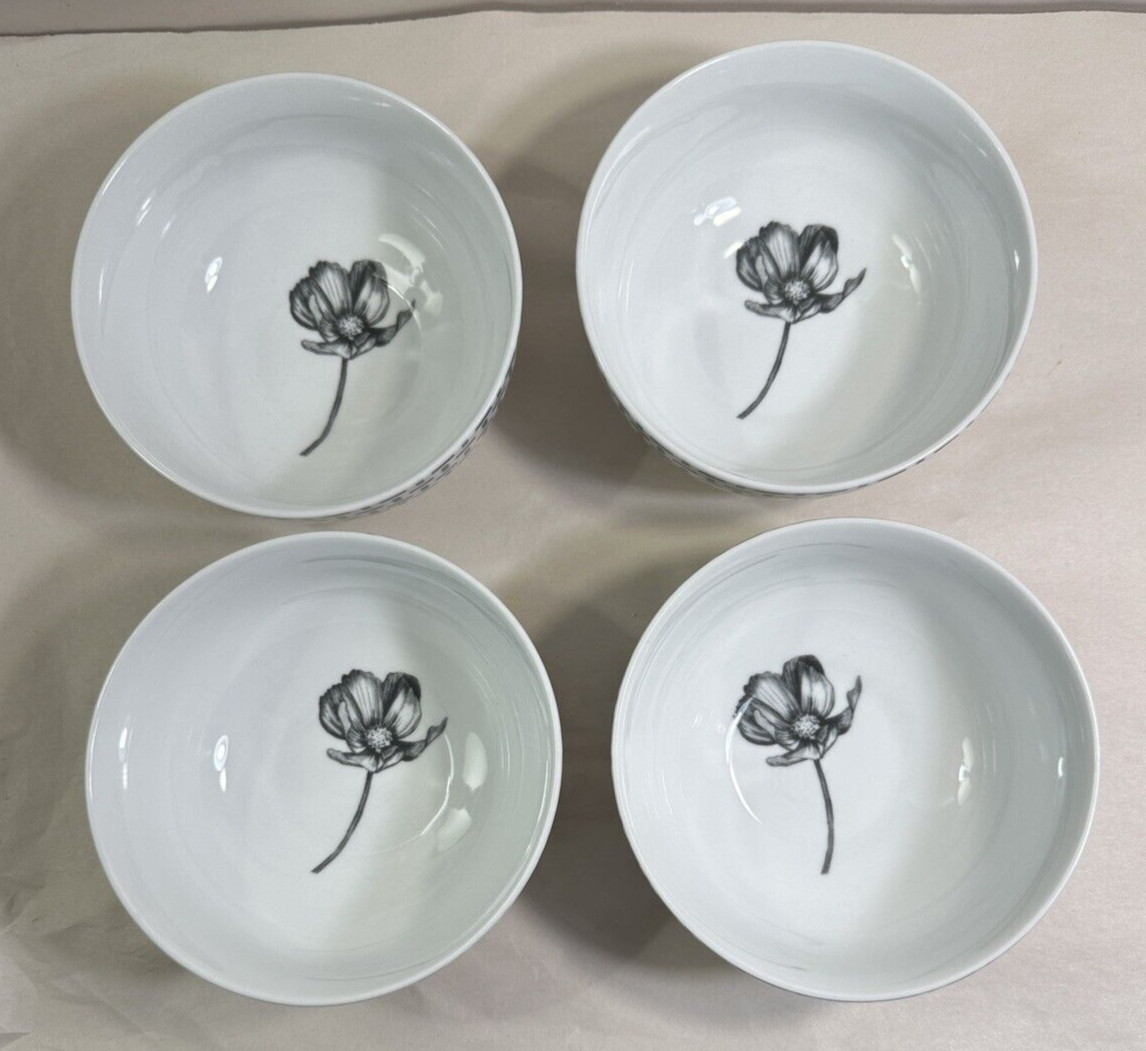 Stella Pattern by Spode Home Cereal Soup Deep Bowls Set of 4 - Image 3