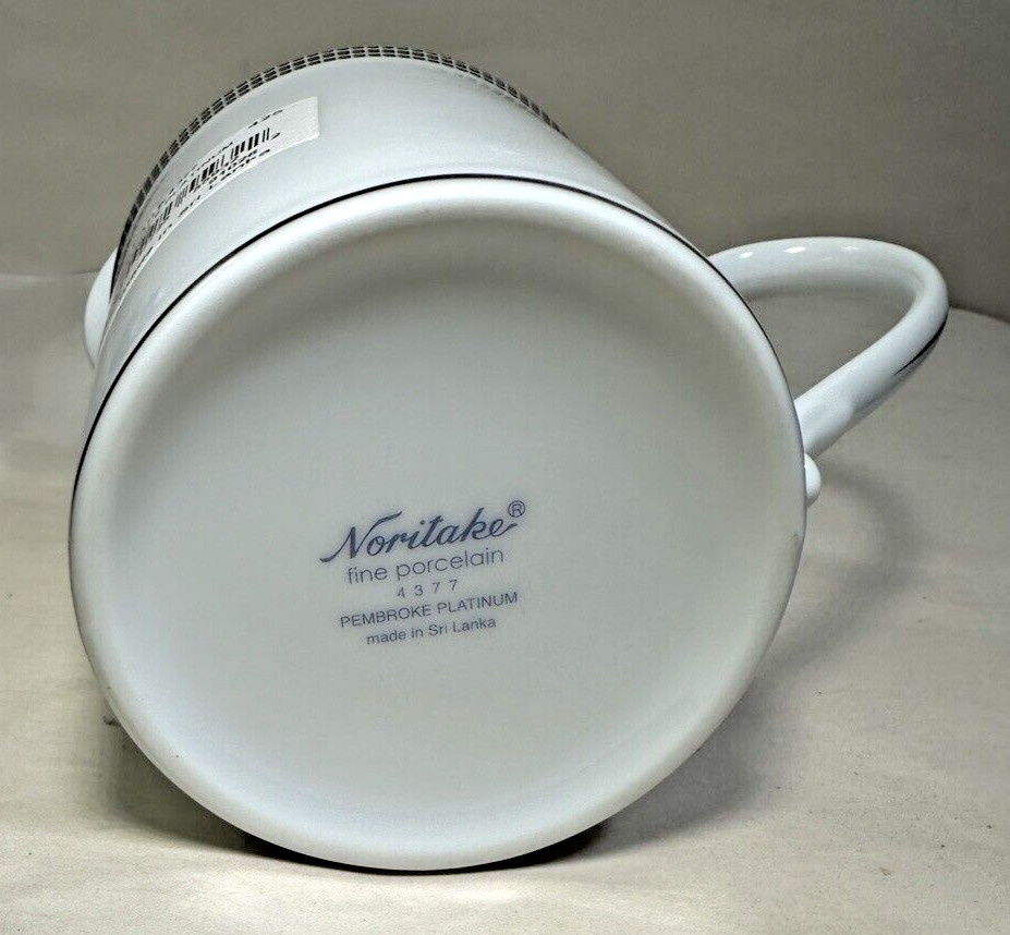 Noritake Pembroke Platinum Porcelain Creamer - New with Tags, Unboxed - Image 3
