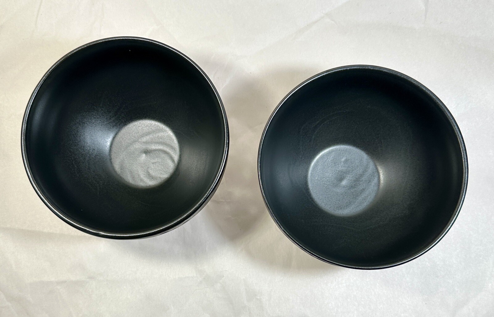 2-Gourmet Basics by Mikasa Sorrento Stoneware 6" Cereal Soup Bowls - Mint - Image 2