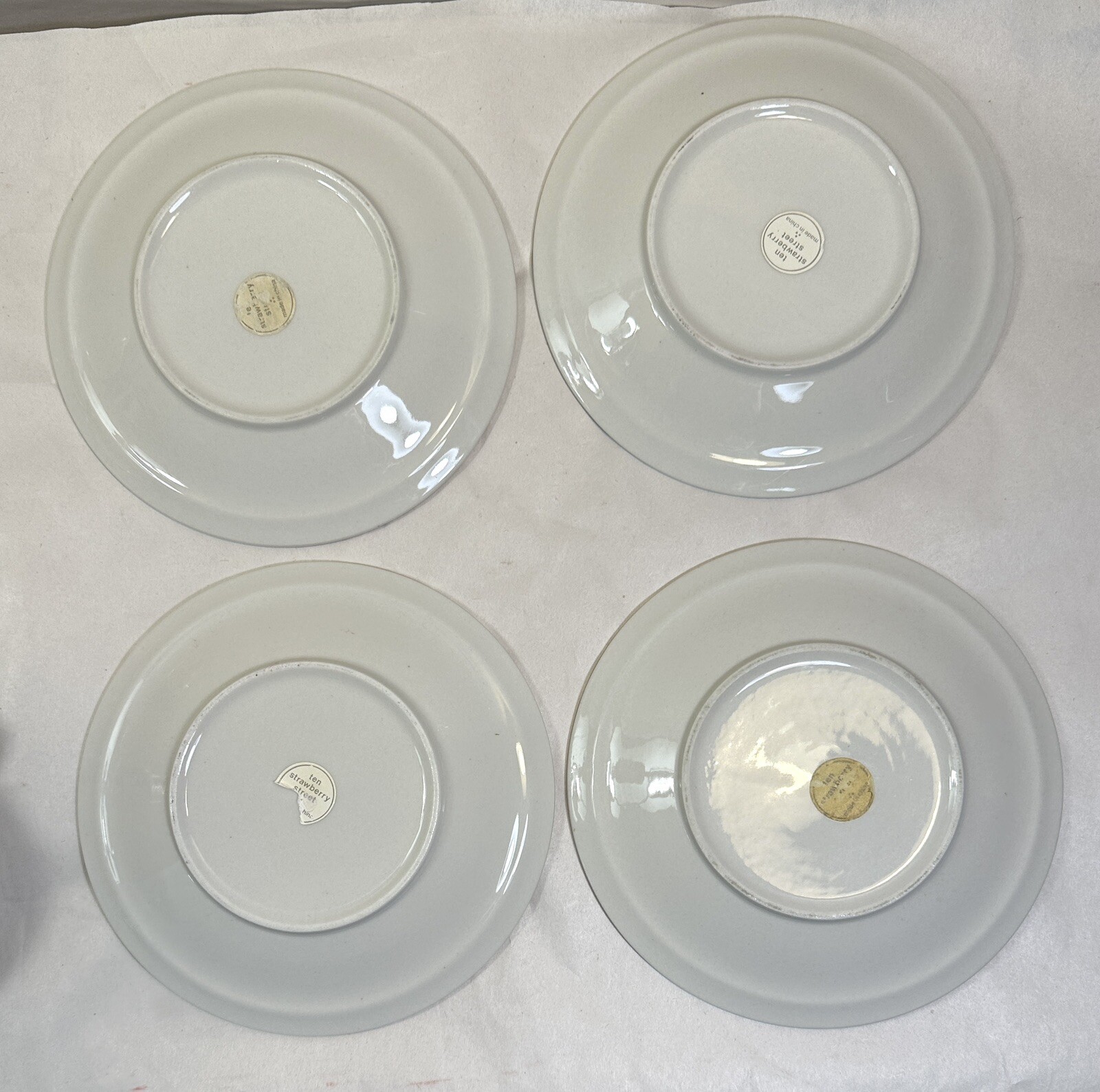 Set of Four (4) 10 Strawberry Street Square Cups & Saucers - 3" Tall - Sandstone - Image 6