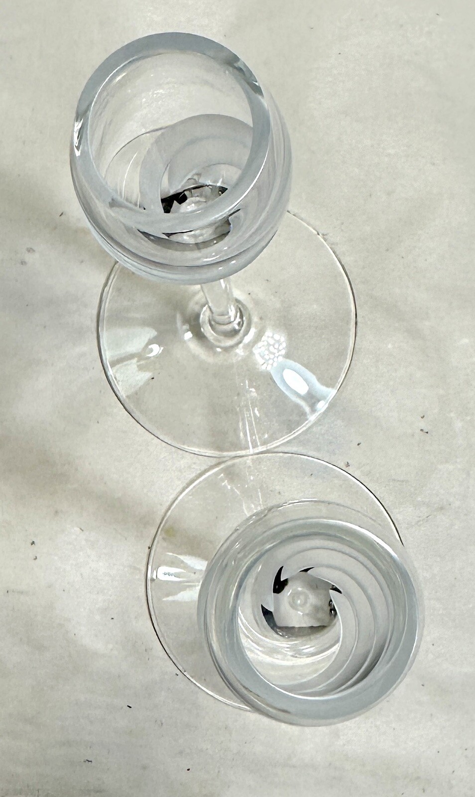 One Pair Of Lenox Frosted Windswept Crystal Candle Holders  - 7” - Image 5