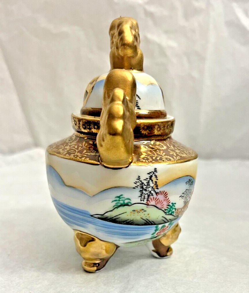 Hand Painted Incense Burner - Made in Japan circa 1970 - Image 2