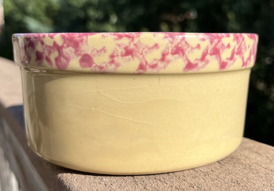 Alpine Pottery Roseville Ohio Bowl 1998 Flower Pattern - 6.25" by 3" - EUC - Image 2