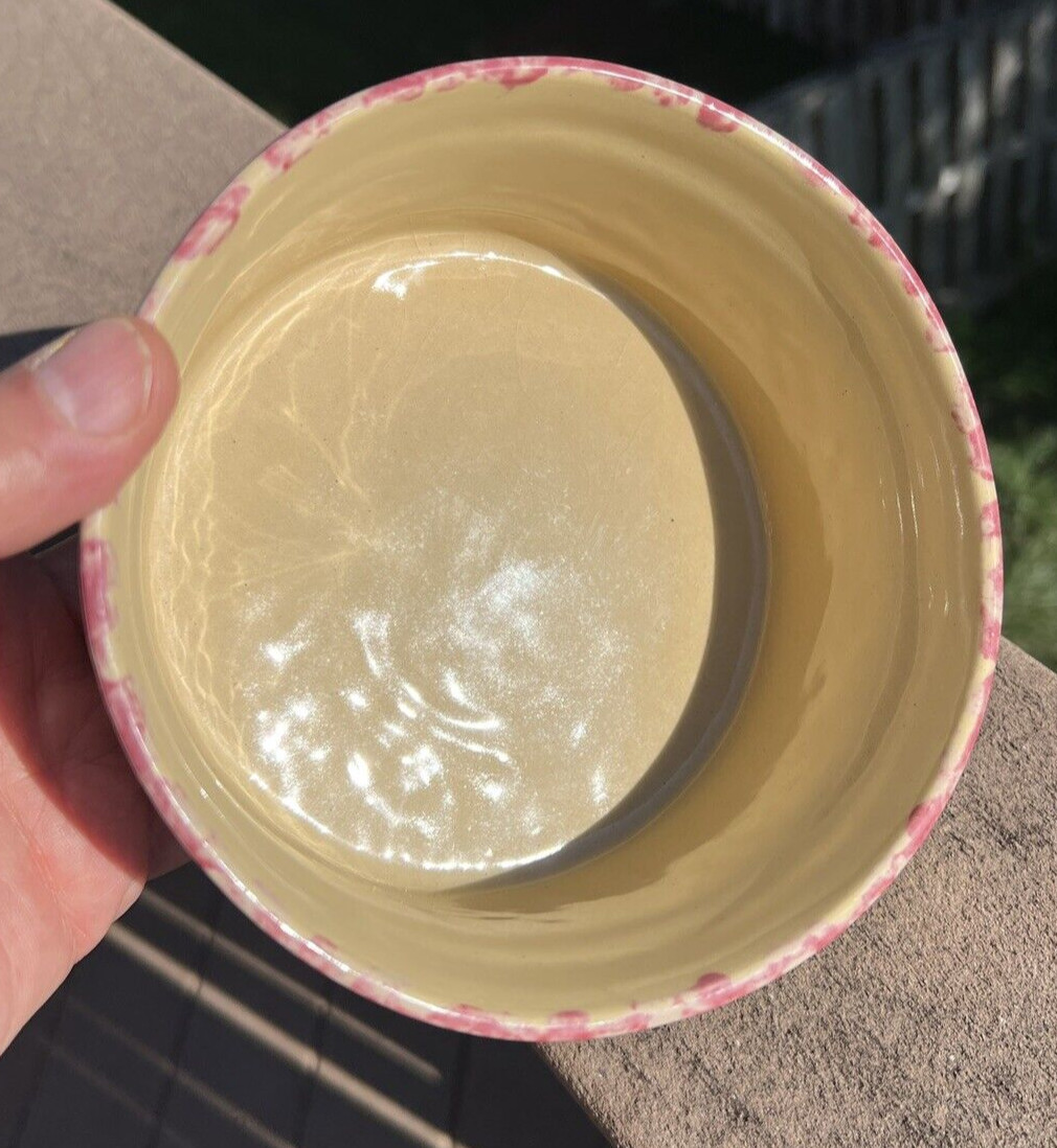 Alpine Pottery Roseville Ohio Bowl 1998 Flower Pattern - 6.25" by 3" - EUC - Image 3