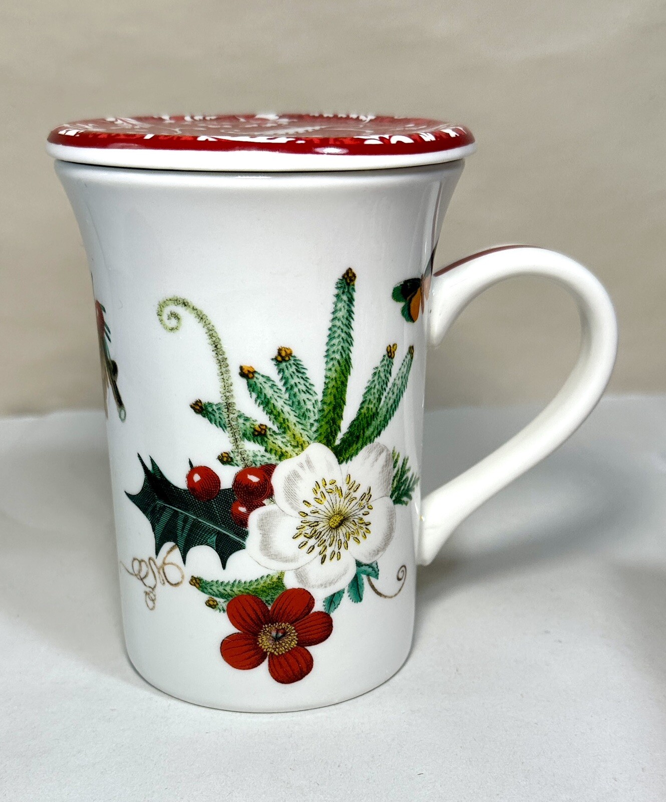 Fringe Porcelain Lidded Memento Tea Mug - New Old Stock - Image 6