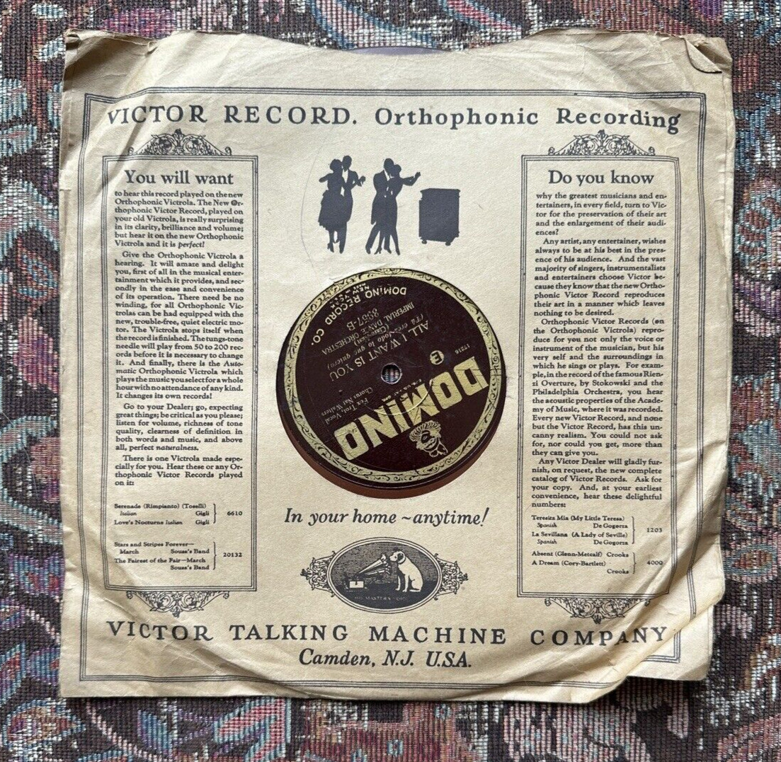 Imperial Dance Orchestra - All I Want Is You / Forgive Me - Domino Record 78rpm - Image 5
