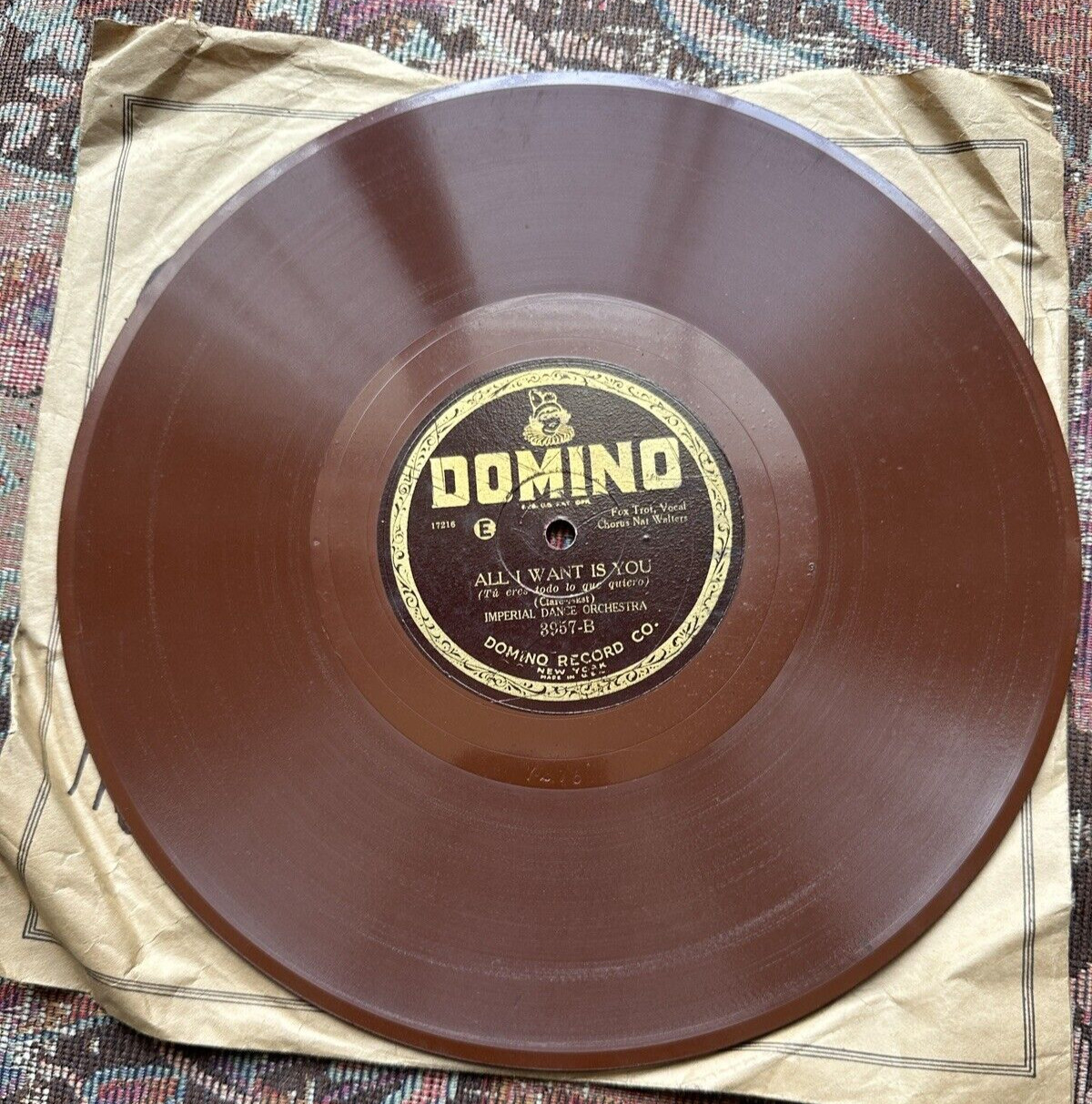 Imperial Dance Orchestra - All I Want Is You / Forgive Me - Domino Record 78rpm
