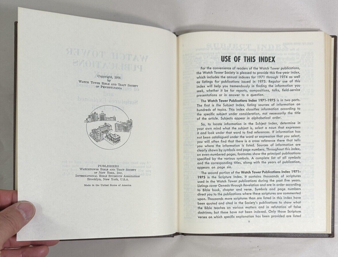 Watch Tower Publications Index of Subjects 1971-1975 - Image 3