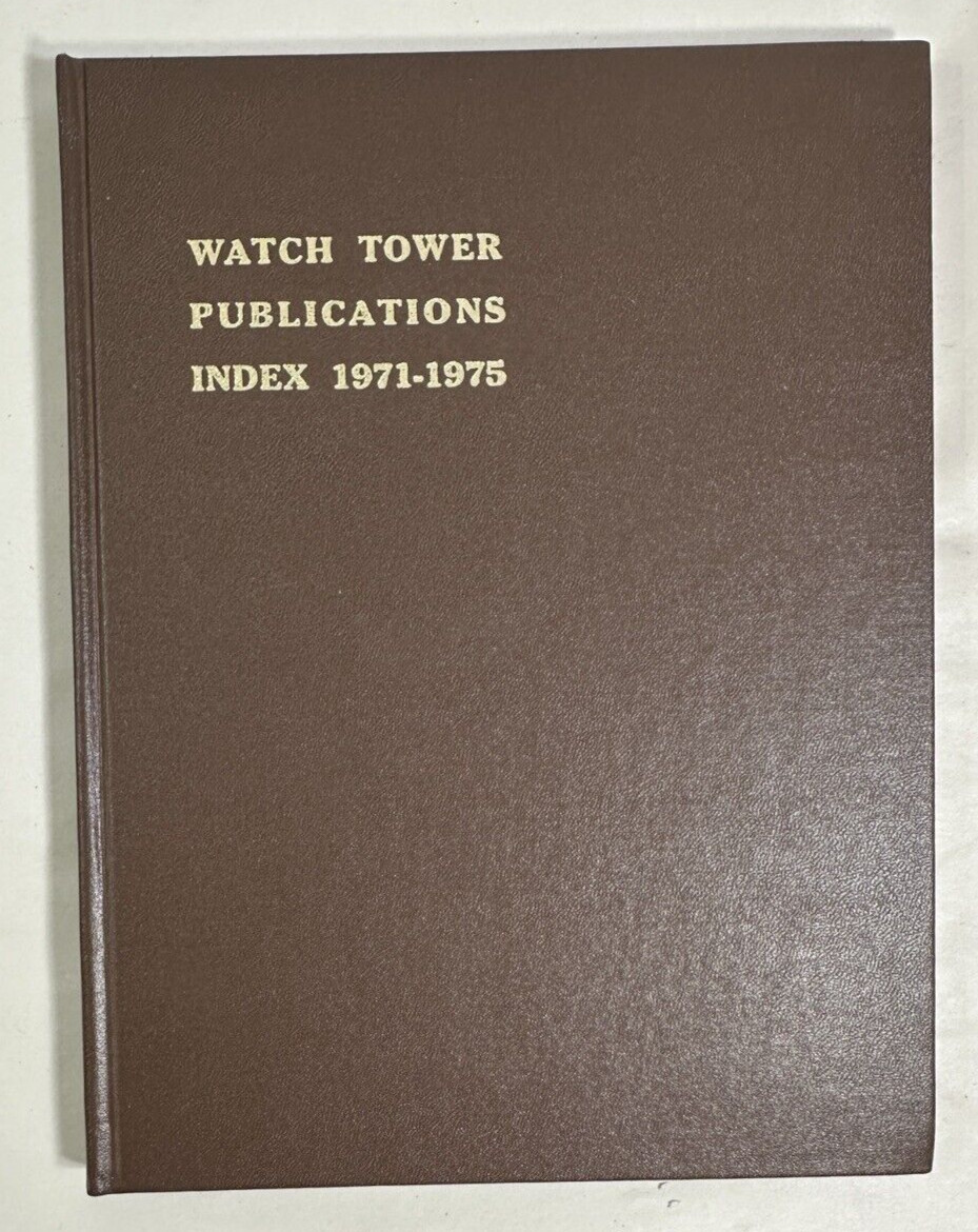 Watch Tower Publications Index of Subjects 1971-1975