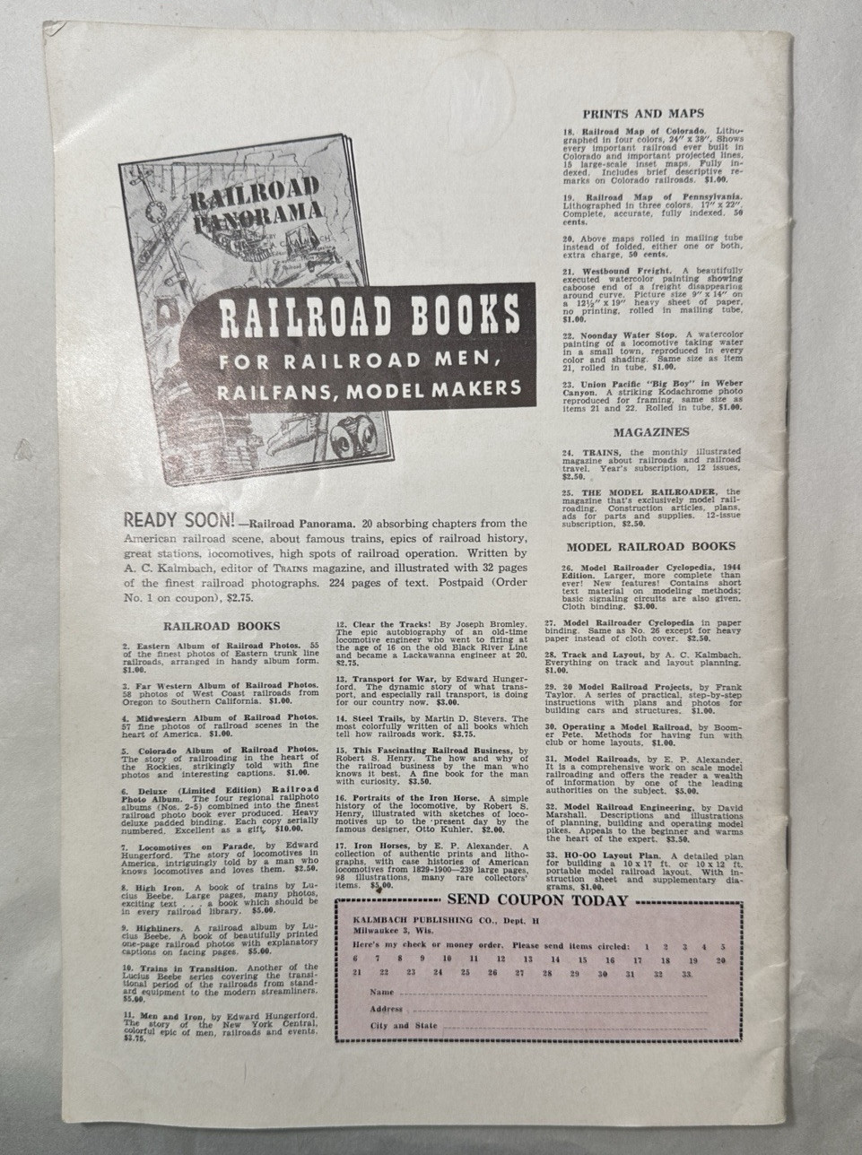 1944 March Trains Magazine Issue Vol. 4 # 5  Vintage Railroads Union Station - Image 2