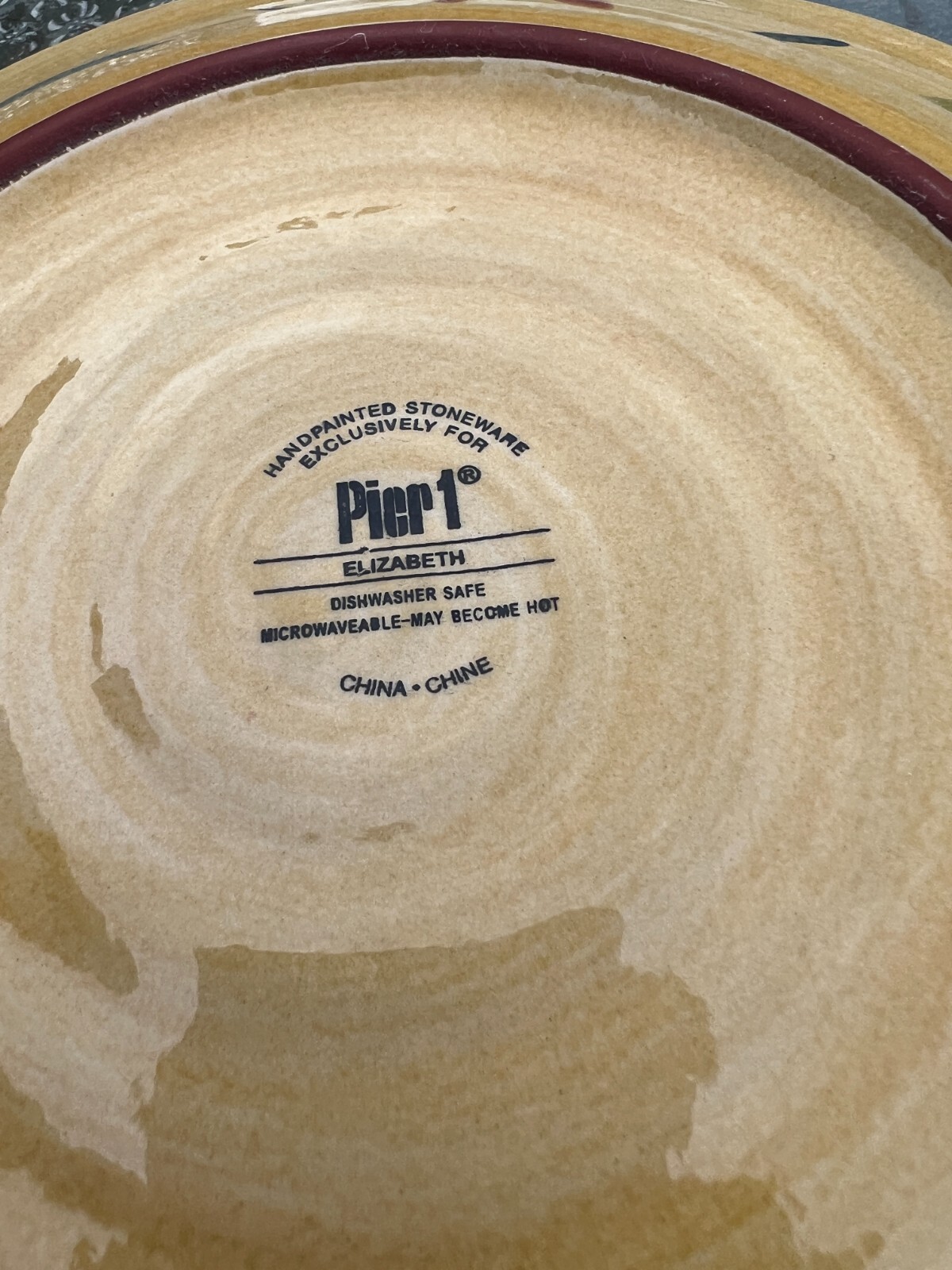 Pier 1 ELIZABETH Dinner Plate 11 1/2" - New Old Stock, Unused - Image 4