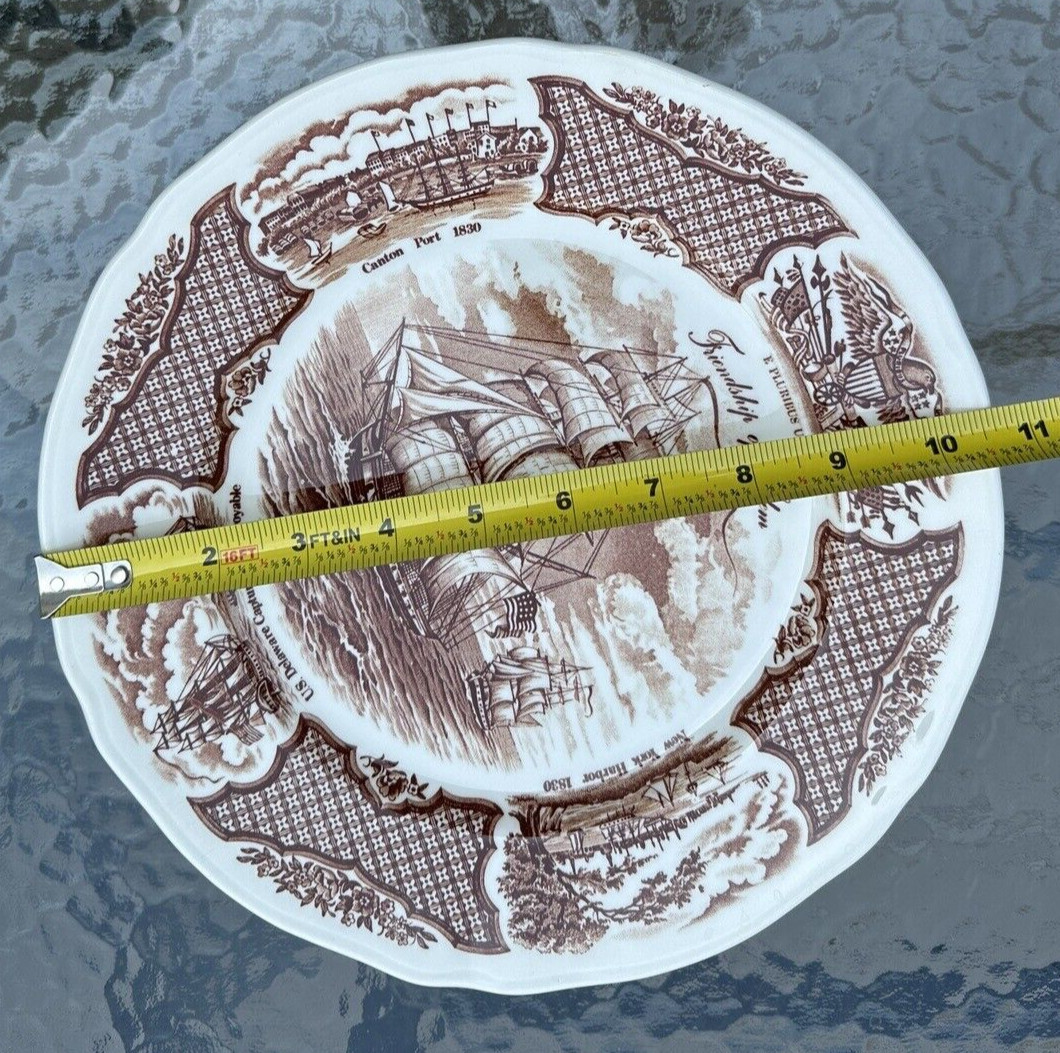 Vintage Alfred Meakin Collector Plate FAIR WINDS The Friendship of Salem  - Image 3