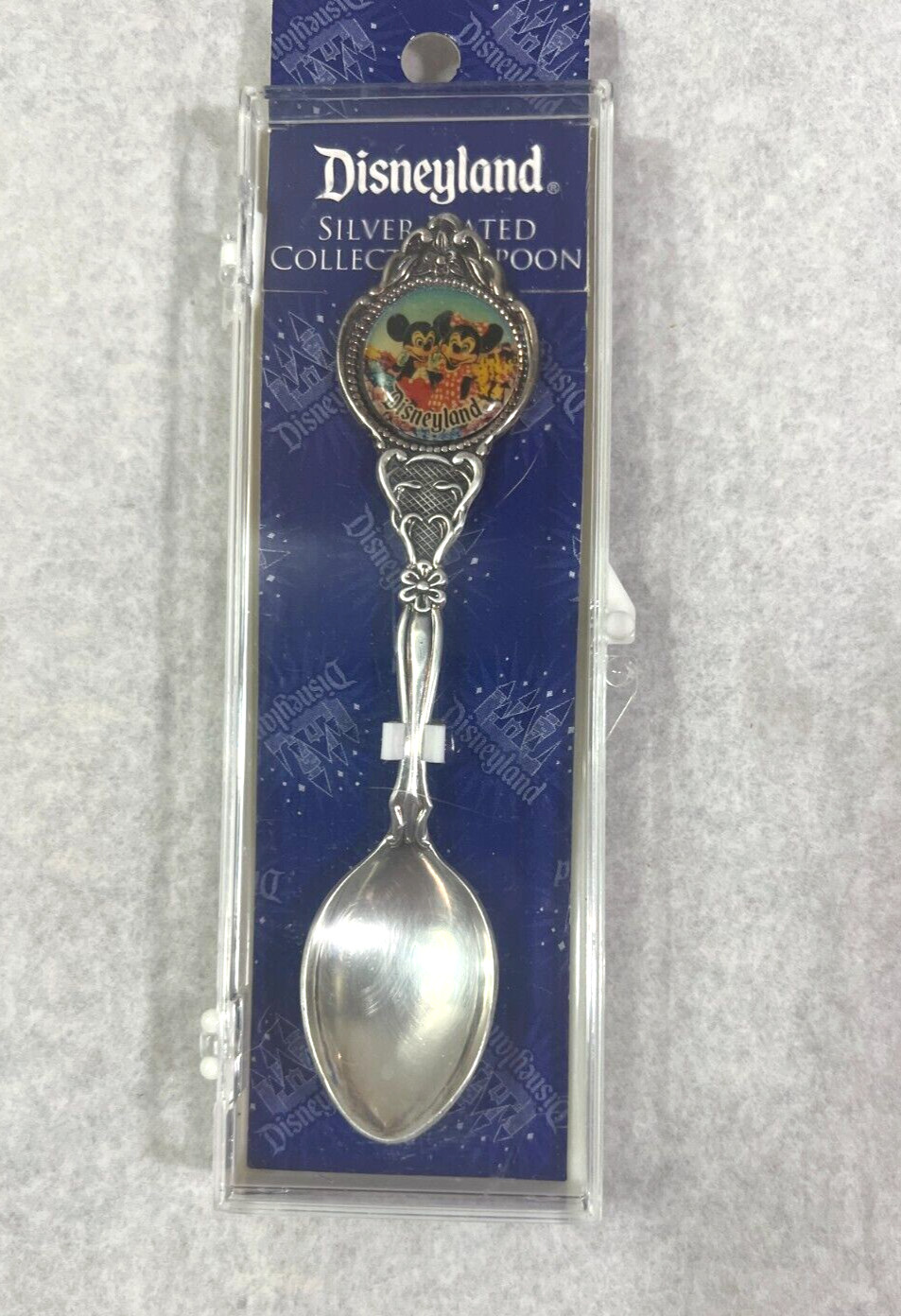 Vintage Disneyland Silverplated Spoon - Original Case - Mickey & Minnie Mouse