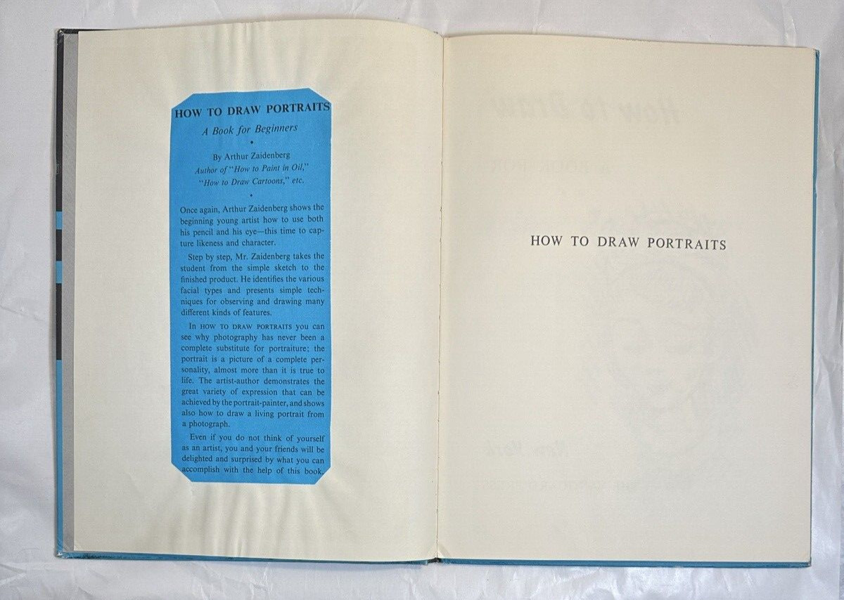 How To Draw Portraits - A Book for Beginners - Arthur Zaidenberg, 1962 - Image 2