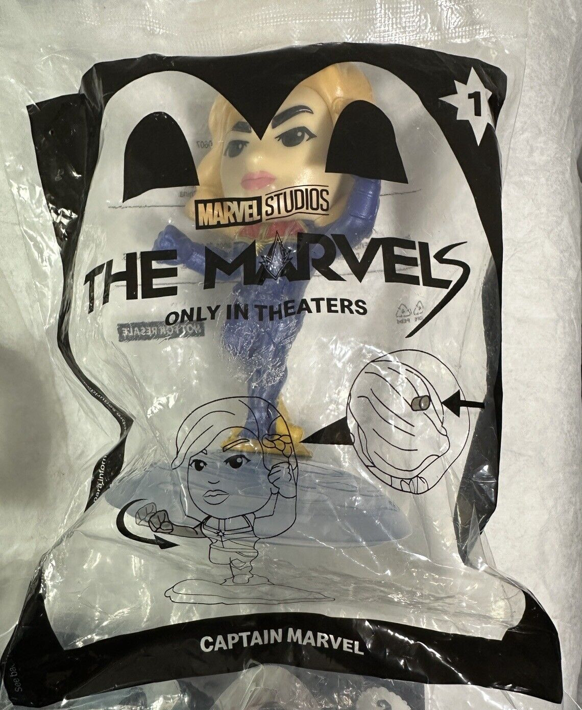 SIX (6) NEW McDonald’s Happy Meal Toys - Ariel, Prince Eric, Cap. Marvel, Cosmo - Image 4