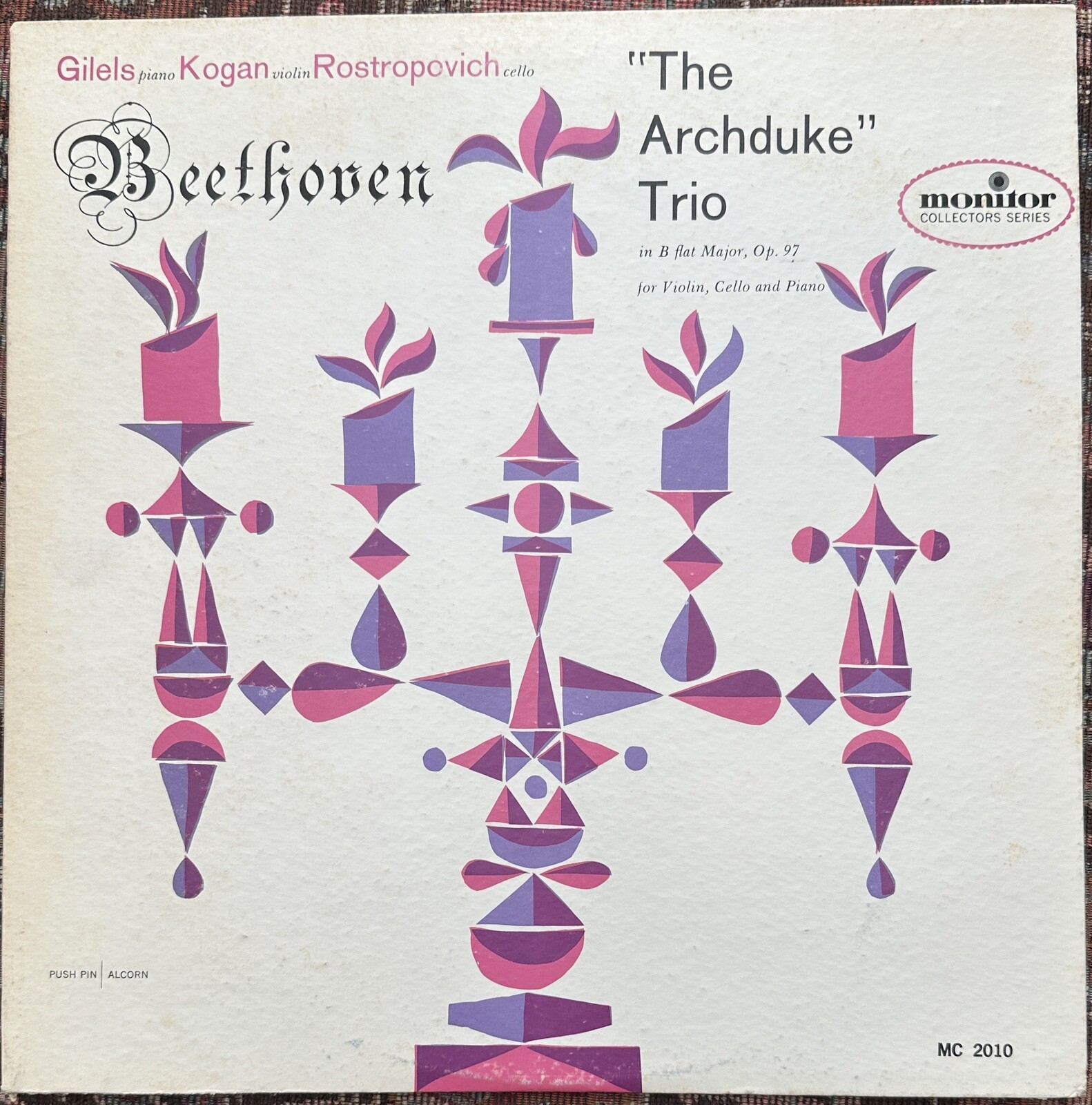 Beethoven "The Archduke Trio" - Emil Gilels / Leonid Kogan - Monitor MC 2010 - Image 1