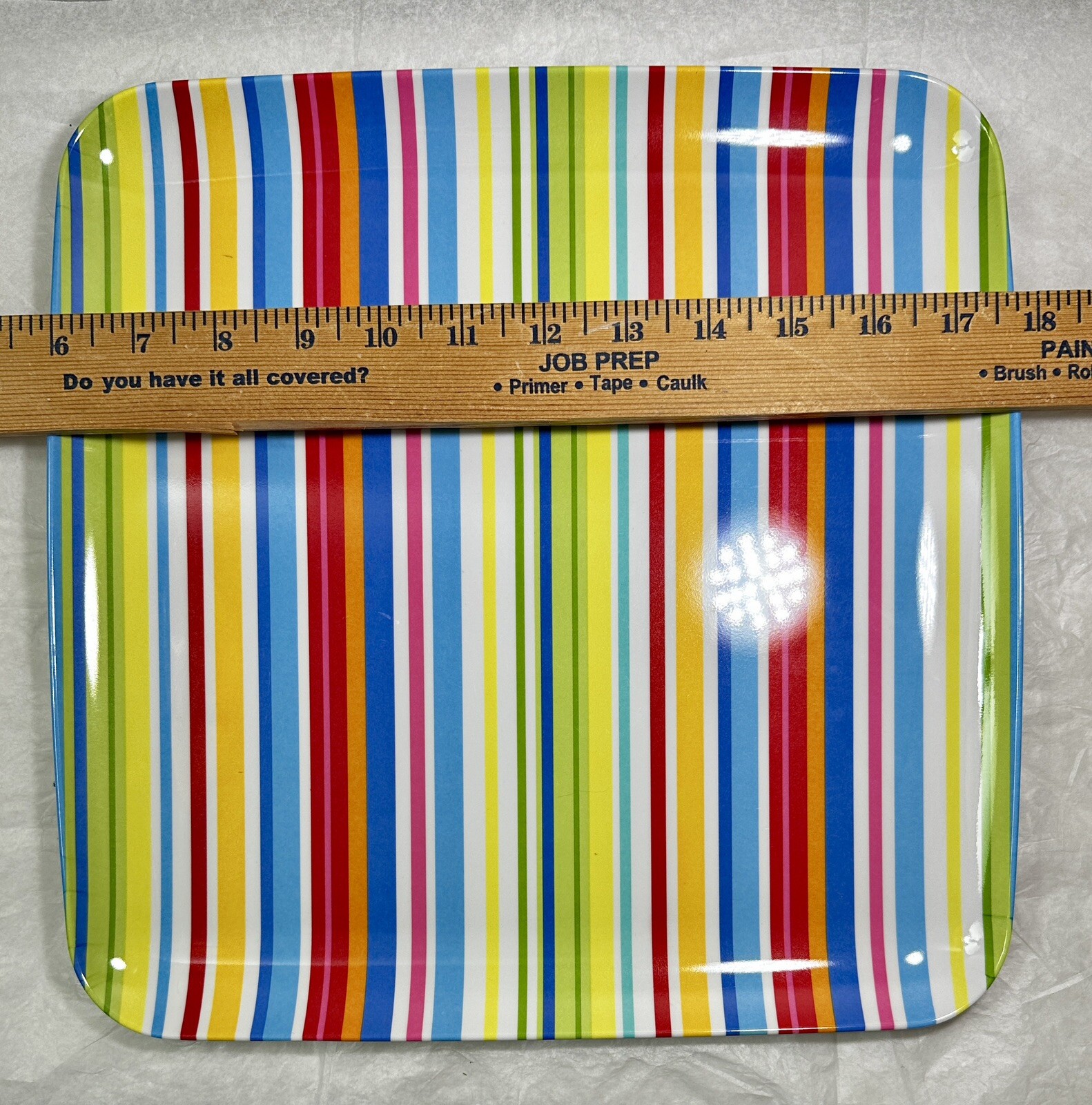 Melamine 12" Square Serving Tray - So Hot Way Cool - Brand New - Image 1