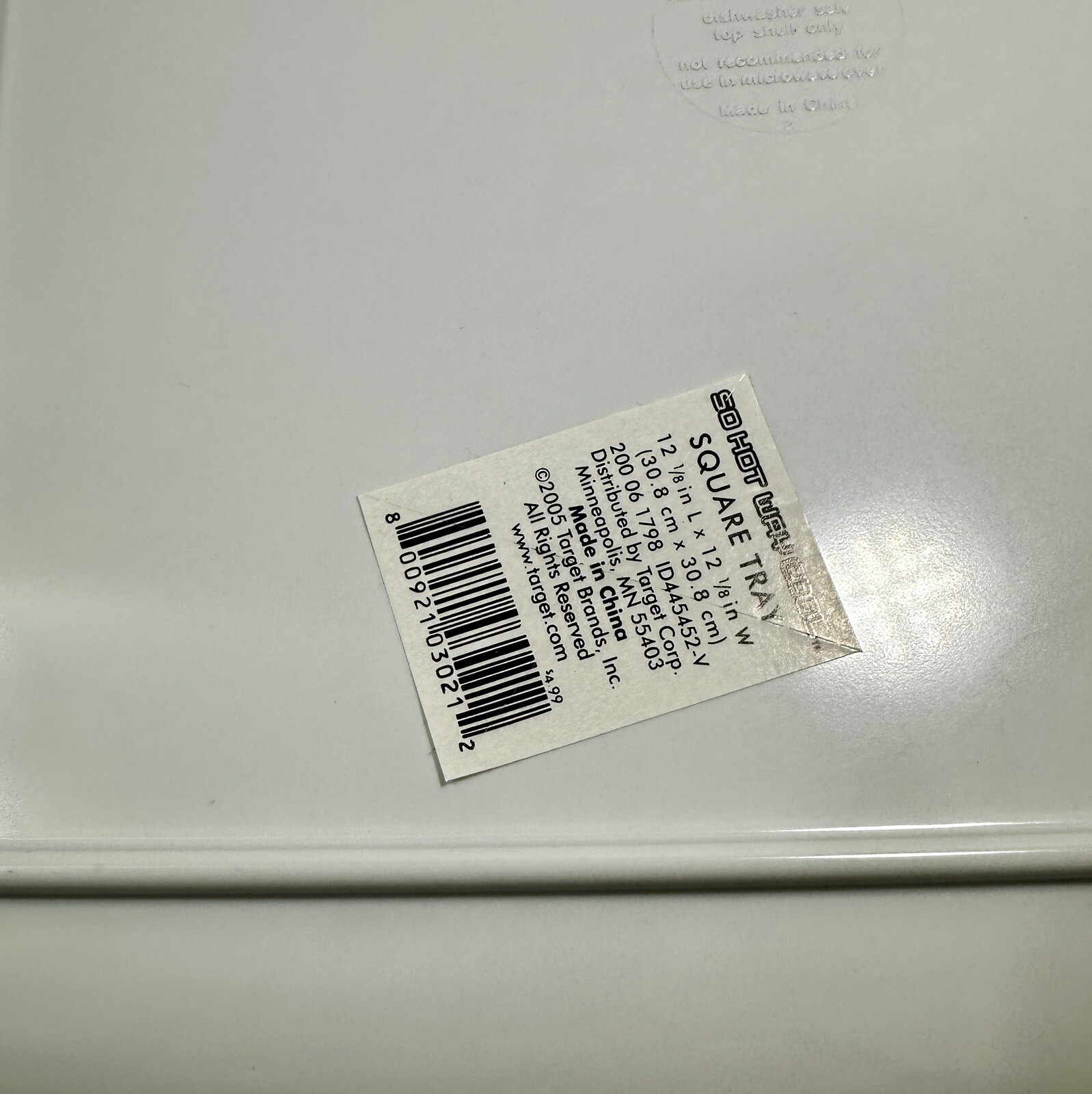 Melamine 12" Square Serving Tray - So Hot Way Cool - Brand New - Image 3