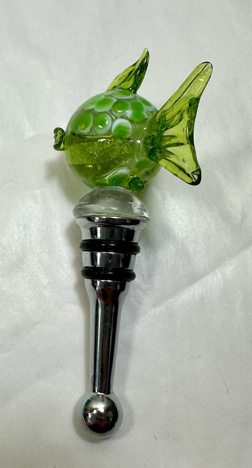 Venice Murano Glass Blowfish Bottle Stopper by Two's Company - New in Box - Image 6