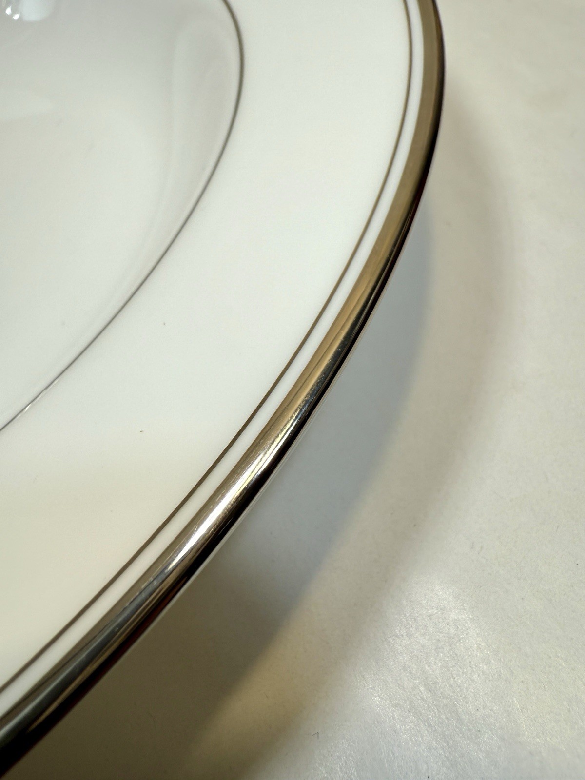 New with Tags - One Mikasa GOTHIC PLATINUM Rim Soup Bowl Bone China AK018 - 9" - Image 6