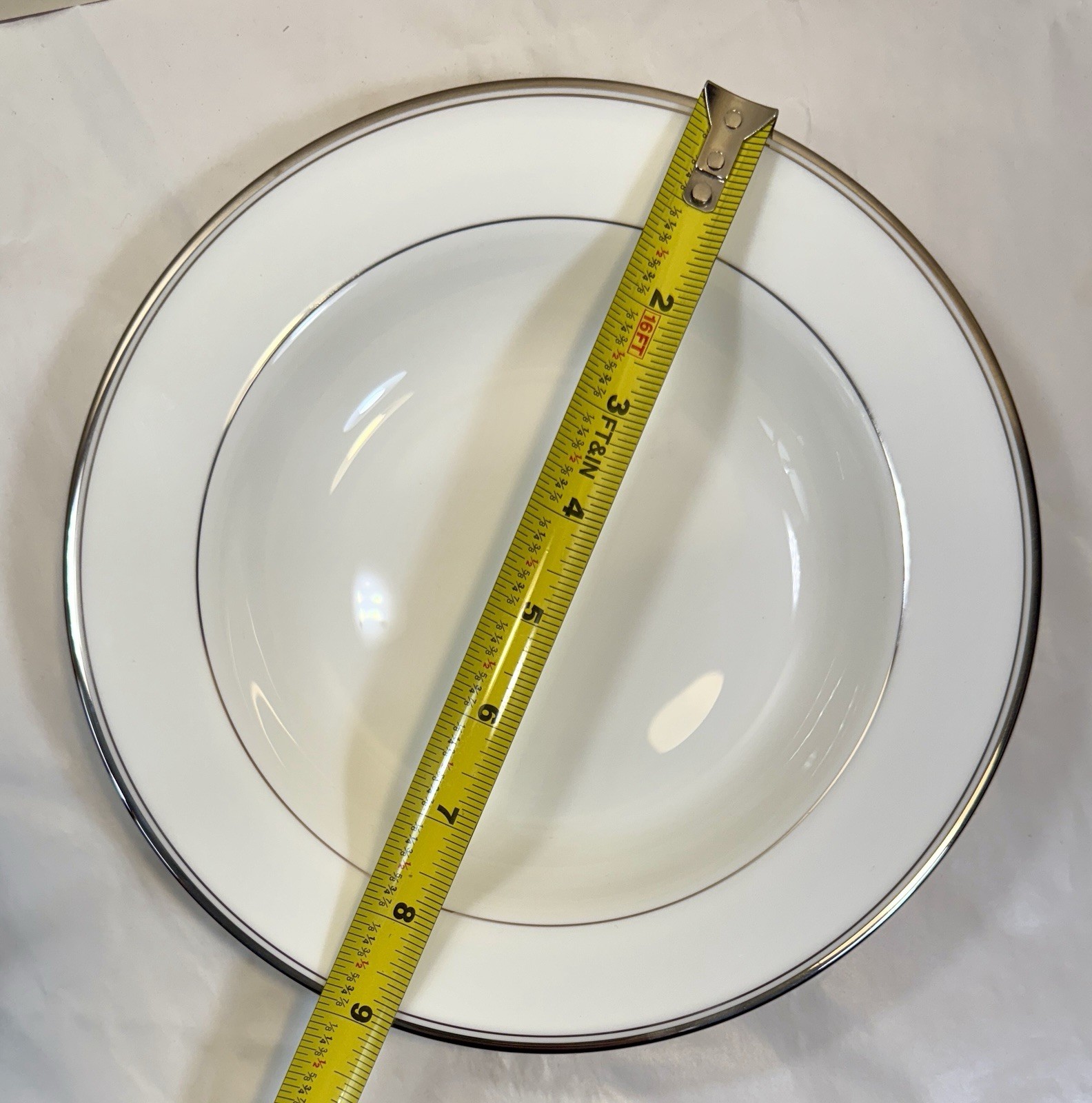 New with Tags - One Mikasa GOTHIC PLATINUM Rim Soup Bowl Bone China AK018 - 9" - Image 7