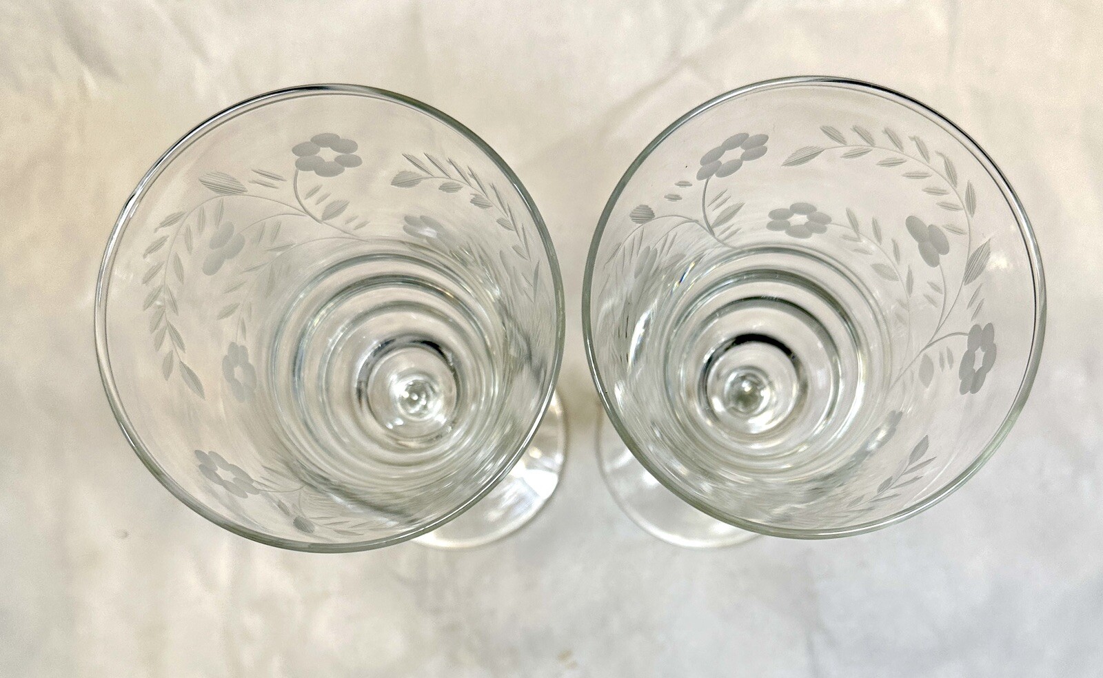 Set of Two (2) Libbey Rock Sharpe Halifax #3005-2 Stemmed Water Goblets - MINT - Image 6