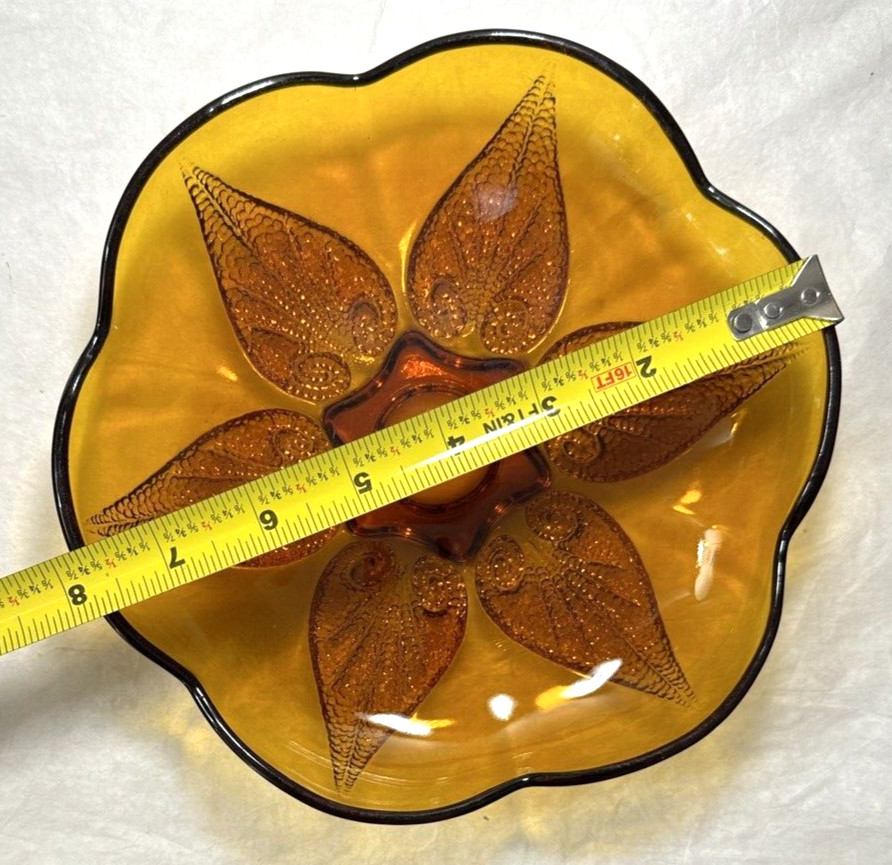 Indiana Glass Round Amber Candy Dish / Bowl - 8" - Immaculate - Image 2