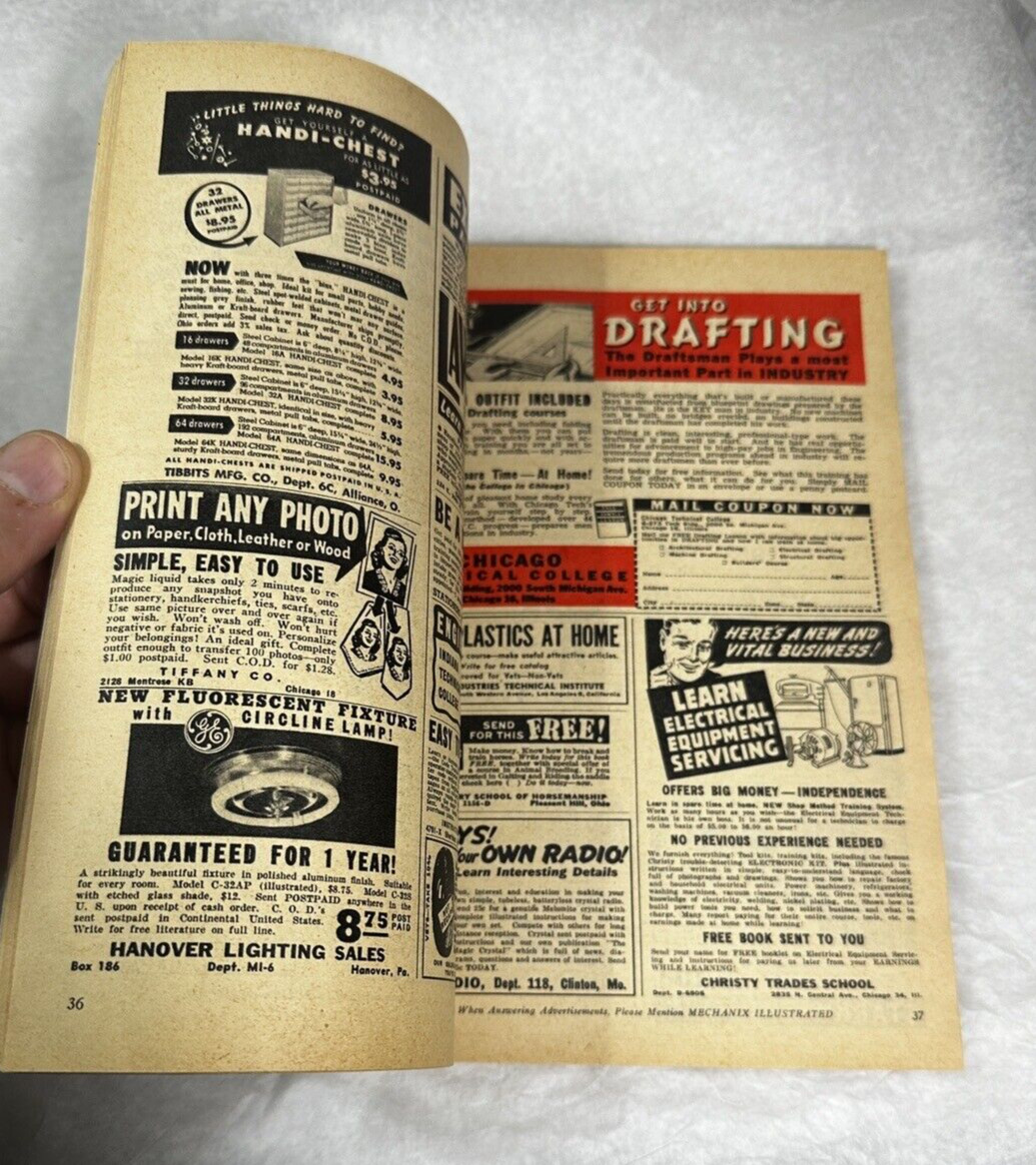 Mechanix Illustrated June 1949 - Kangaroo Bomber Carries Fighter in its Pouch - Image 7