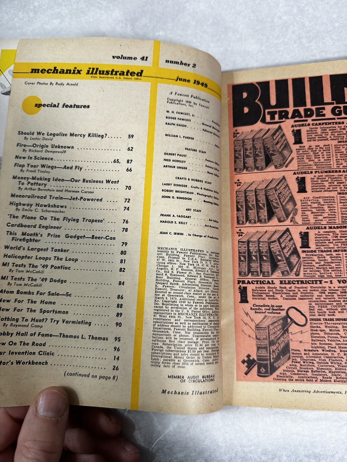 Mechanix Illustrated June 1949 - Kangaroo Bomber Carries Fighter in its Pouch - Image 8