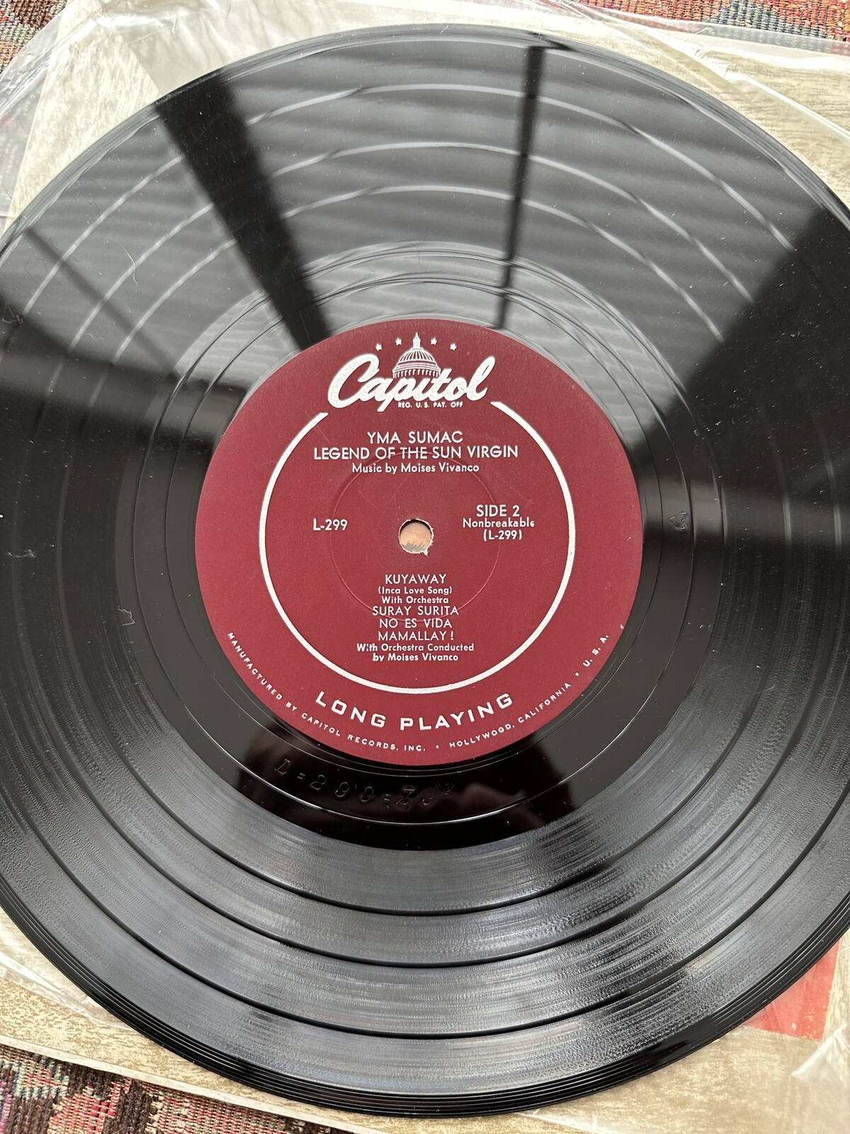 Yma Sumac – Legend Of The Sun Virgin - 10" LP Maroon Label - Capitol L299 - 1952 - Image 2