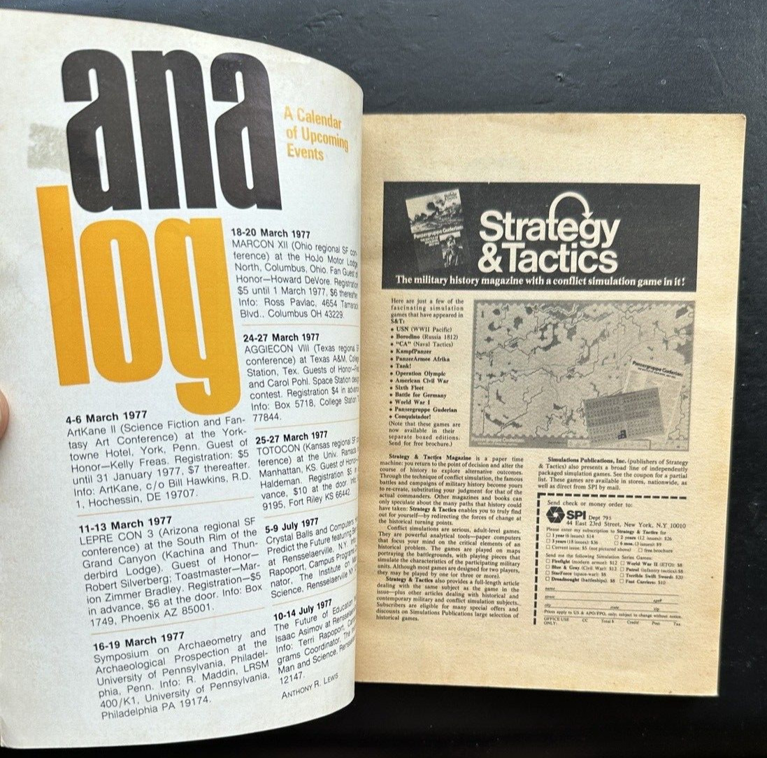 Analog Magazine March 1977 Spider Robinson James Gunn Christopher Anvil - Image 1