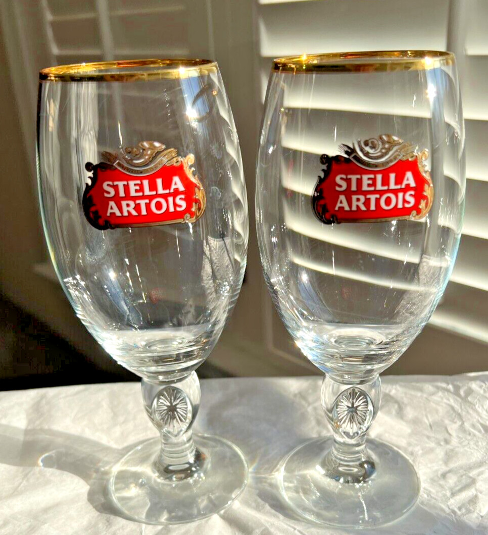 Two Stella Artois Glasses
