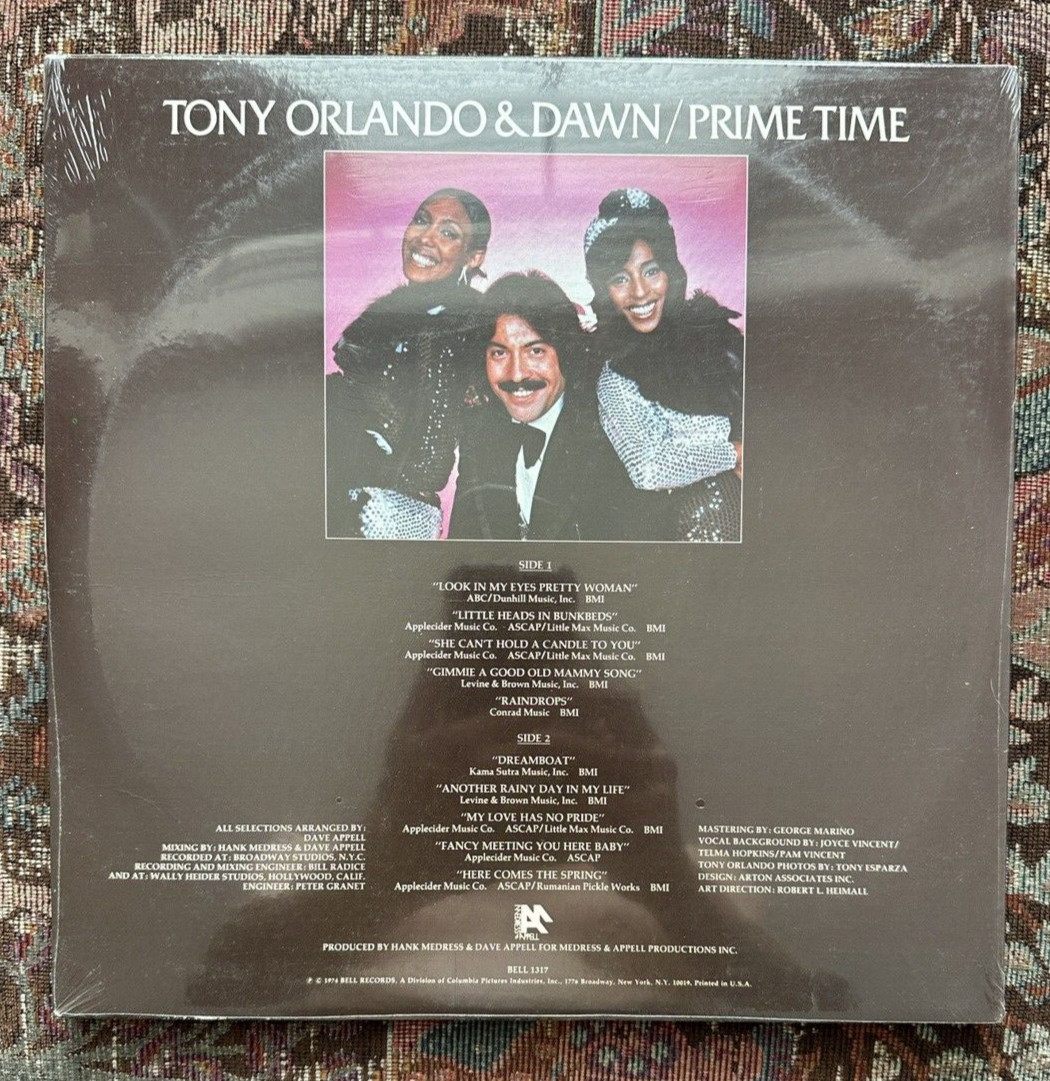 SEALED: Tony Orlando And Dawn - Prime Time - Bell 1317 - Image 1