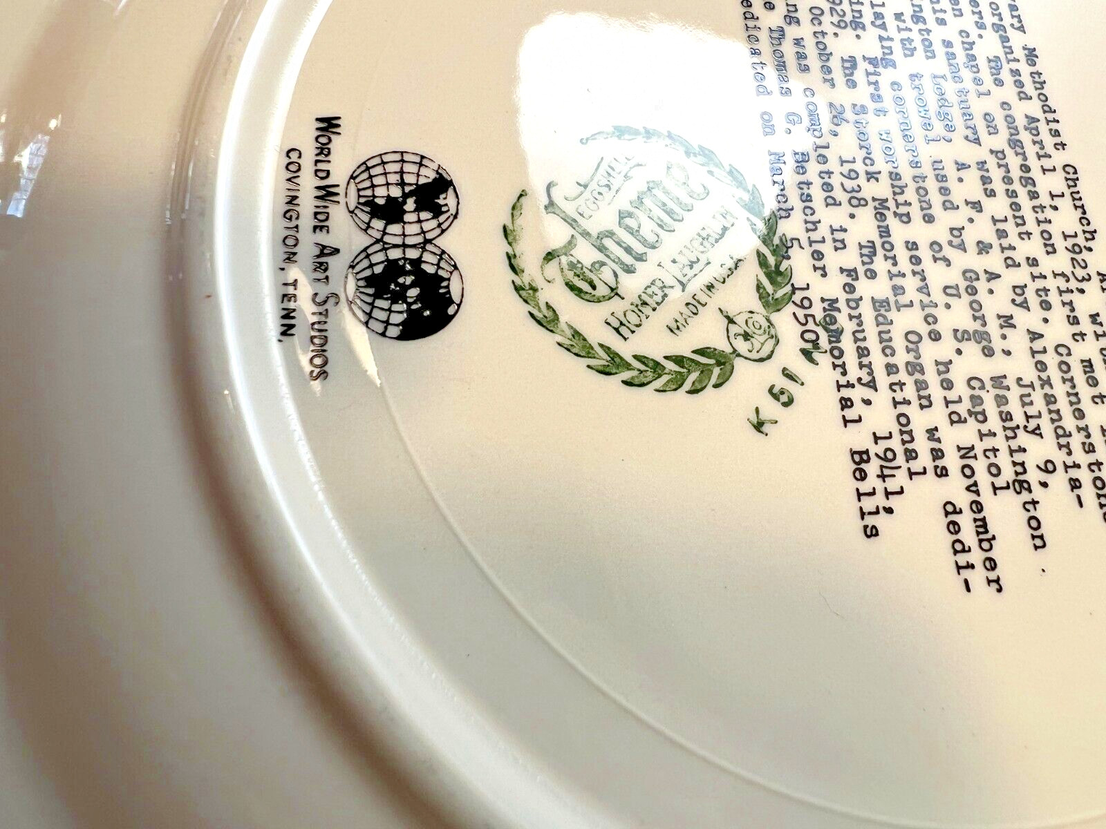 Calvary Methodist Church Arlington Virginia - Church Plate - Homer Laughlin - Image 2