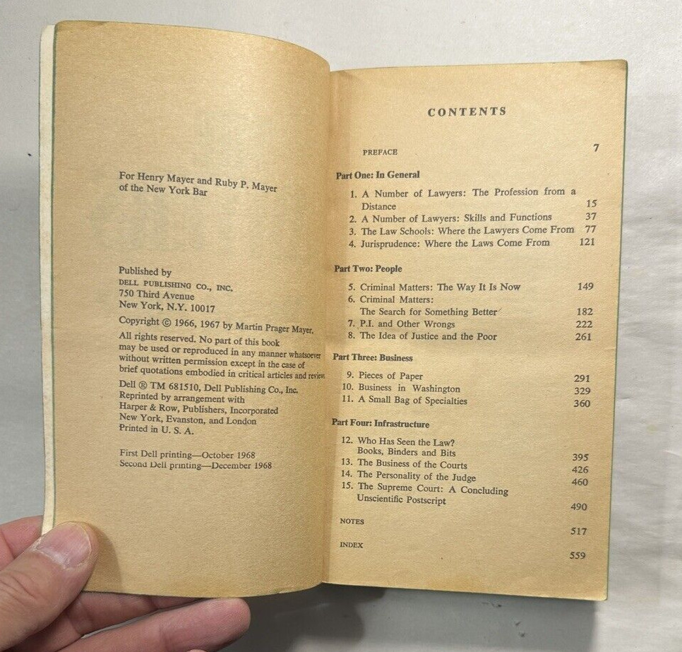 The Lawyers by Martin Mayer - 1967 - Dell Paperback - Image 3
