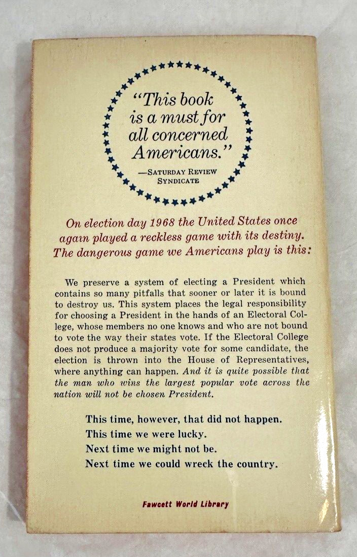 Presidential Lottery by James A. Michener --1969 First Fawcett Crest Printing - Image 1