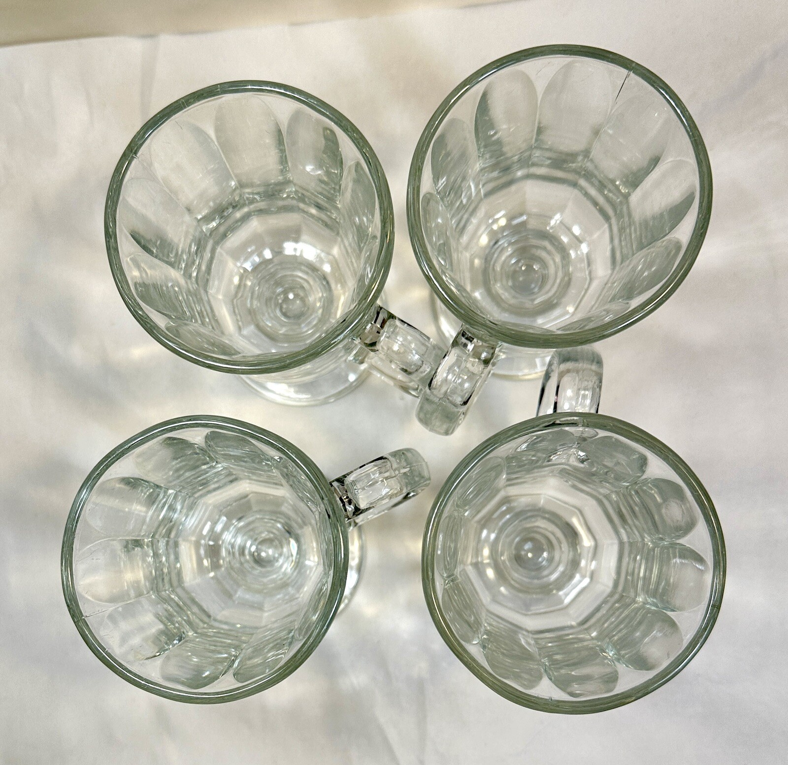 Set of 2 Vintage Libbey Irish Coffee Mugs - Clear Glass Pedestal Footed - 5-3/4" - Image 3