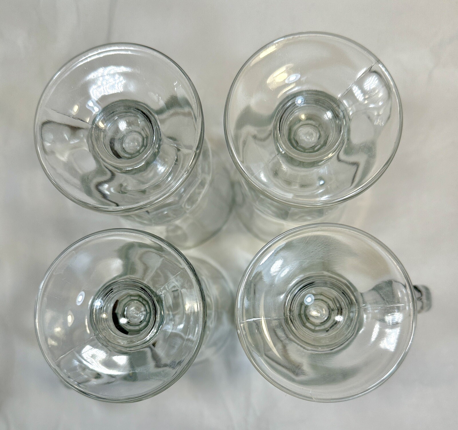 Set of 2 Vintage Libbey Irish Coffee Mugs - Clear Glass Pedestal Footed - 5-3/4" - Image 4