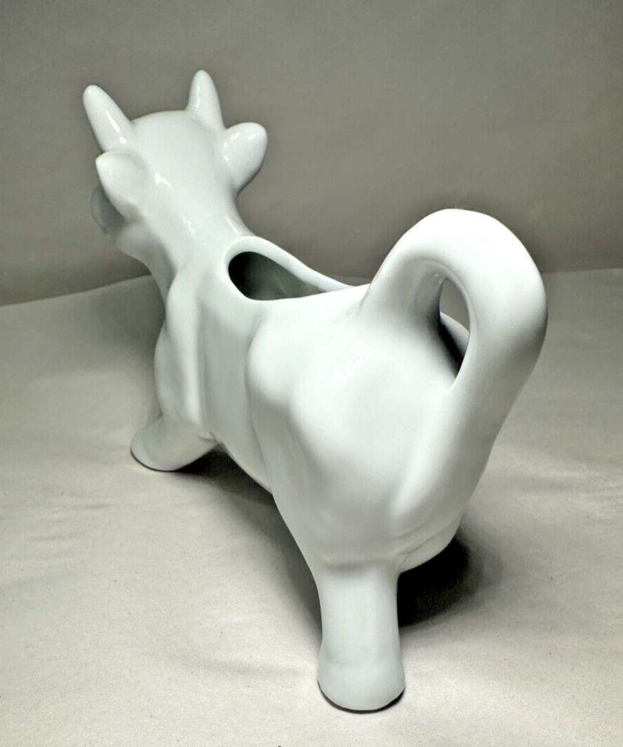 Pier 1 Imports Porcelain White Cow Creamer Pitcher  - Image 5