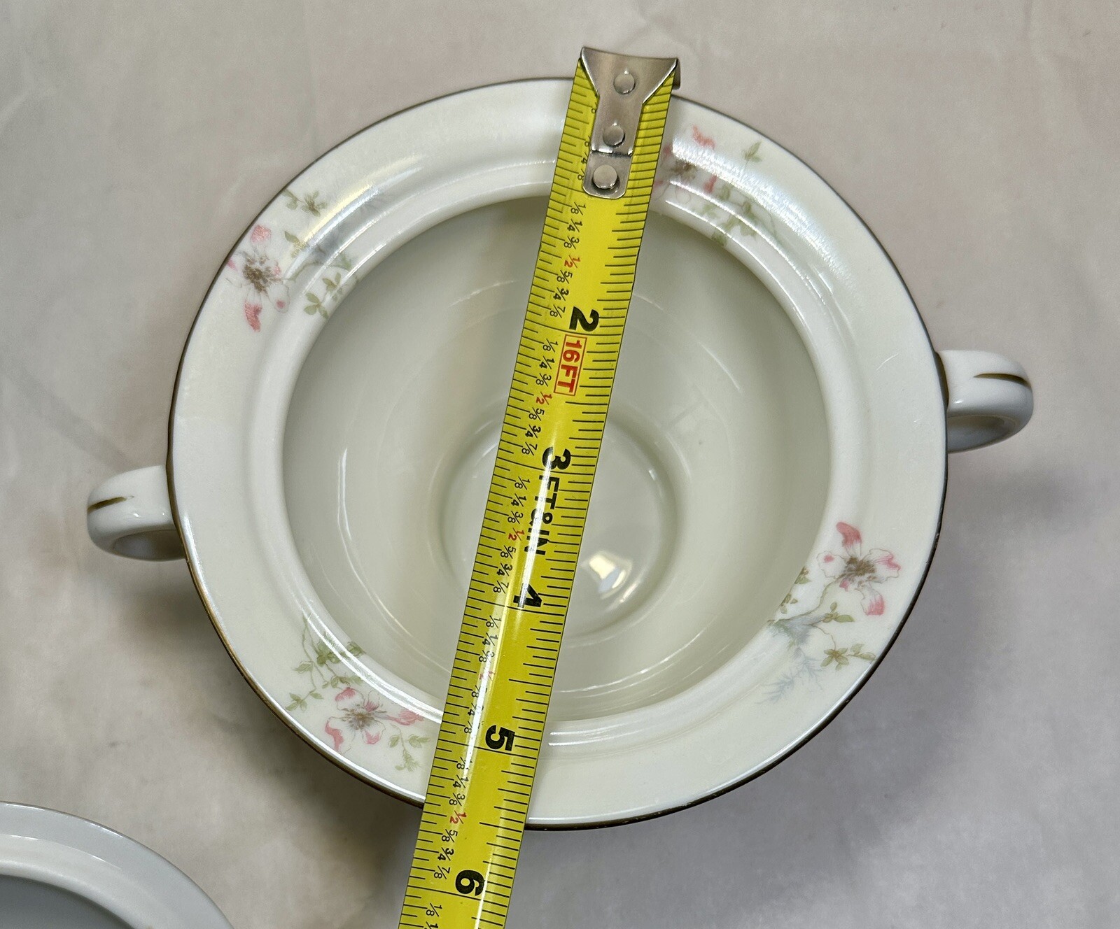 Theodore Haviland Apple Blossom Sugar Bowl and Lid - Immaculate - Image 3